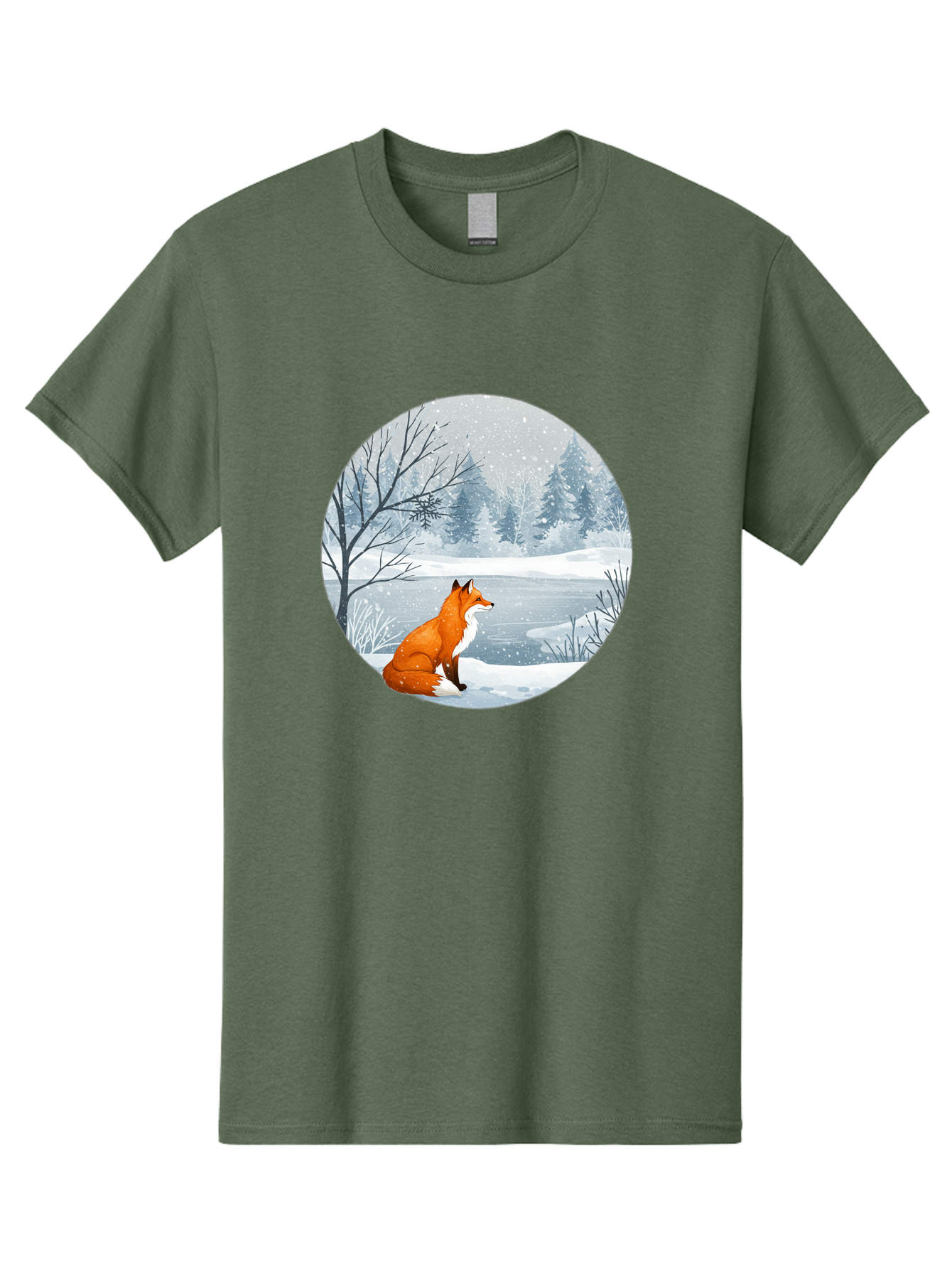 Fox-In-Winter-Landscape Men'S Graphic Tee, 100% Cotton, Comfortable Casual Summer Wear, Machine Washable, Vintage Camera, Old Camera, Antique Camera, Black Camera, Classic Photography, Photography Equipment, Nostalgic Device, Film Camera, Baf109