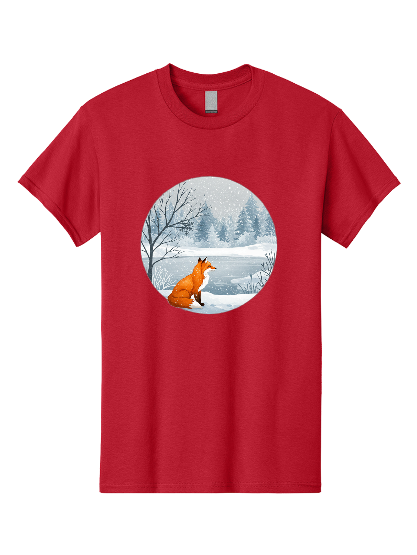 Fox-In-Winter-Landscape Men'S Graphic Tee, 100% Cotton, Comfortable Casual Summer Wear, Machine Washable, Vintage Camera, Old Camera, Antique Camera, Black Camera, Classic Photography, Photography Equipment, Nostalgic Device, Film Camera, Baf109