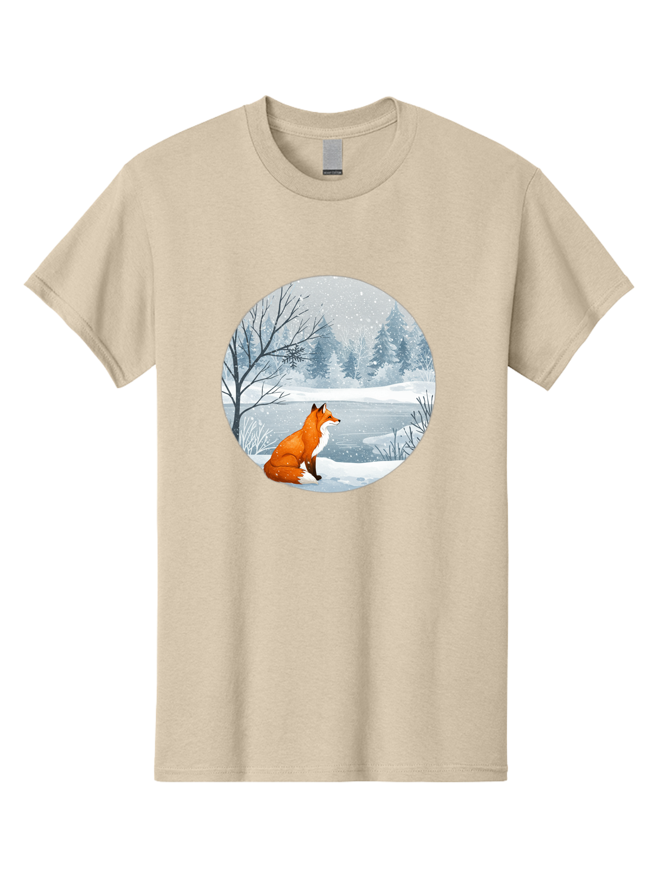 Fox-In-Winter-Landscape Men'S Graphic Tee, 100% Cotton, Comfortable Casual Summer Wear, Machine Washable, Vintage Camera, Old Camera, Antique Camera, Black Camera, Classic Photography, Photography Equipment, Nostalgic Device, Film Camera, Baf109