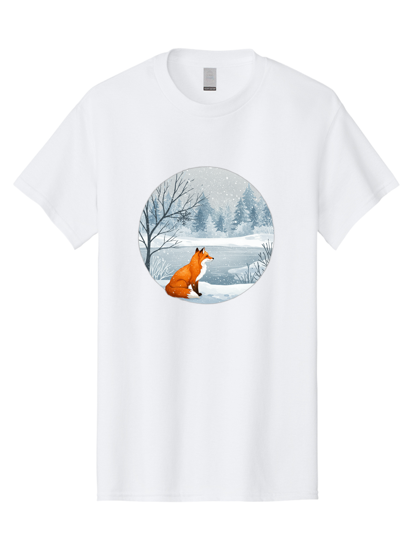 Fox-In-Winter-Landscape Men'S Graphic Tee, 100% Cotton, Comfortable Casual Summer Wear, Machine Washable, Vintage Camera, Old Camera, Antique Camera, Black Camera, Classic Photography, Photography Equipment, Nostalgic Device, Film Camera, Baf109