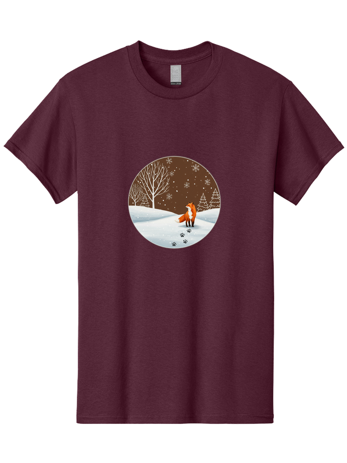 Fox-In-Winter-Scene-1 Men'S Graphic Tee, 100% Cotton, Comfortable Casual Summer Wear, Machine Washable, Vintage Camera, Old Camera, Antique Camera, Black Camera, Classic Photography, Photography Equipment, Nostalgic Device, Film Camera, Baf110