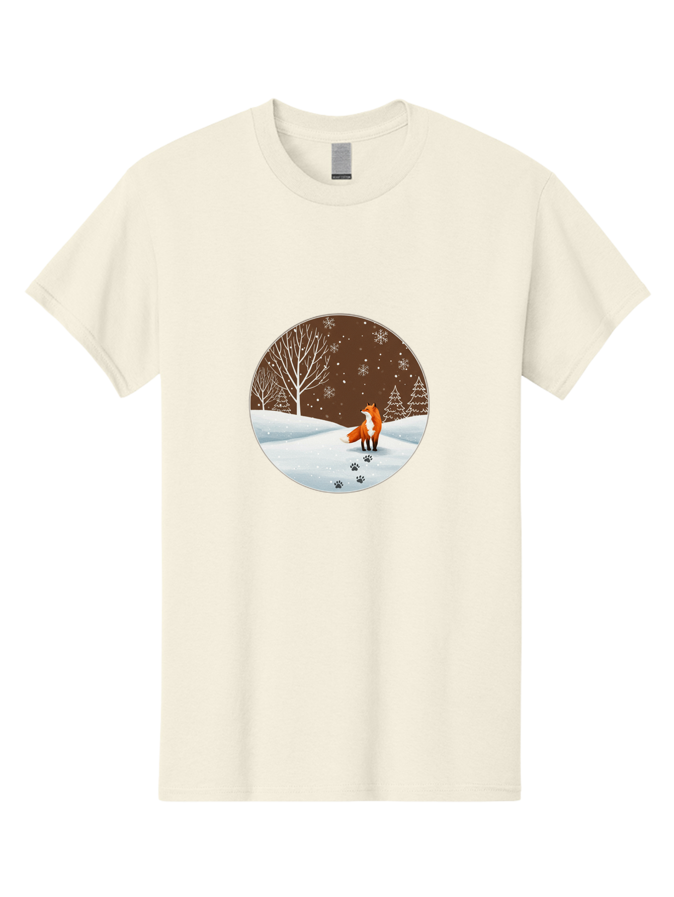 Fox-In-Winter-Scene-1 Men'S Graphic Tee, 100% Cotton, Comfortable Casual Summer Wear, Machine Washable, Vintage Camera, Old Camera, Antique Camera, Black Camera, Classic Photography, Photography Equipment, Nostalgic Device, Film Camera, Baf110