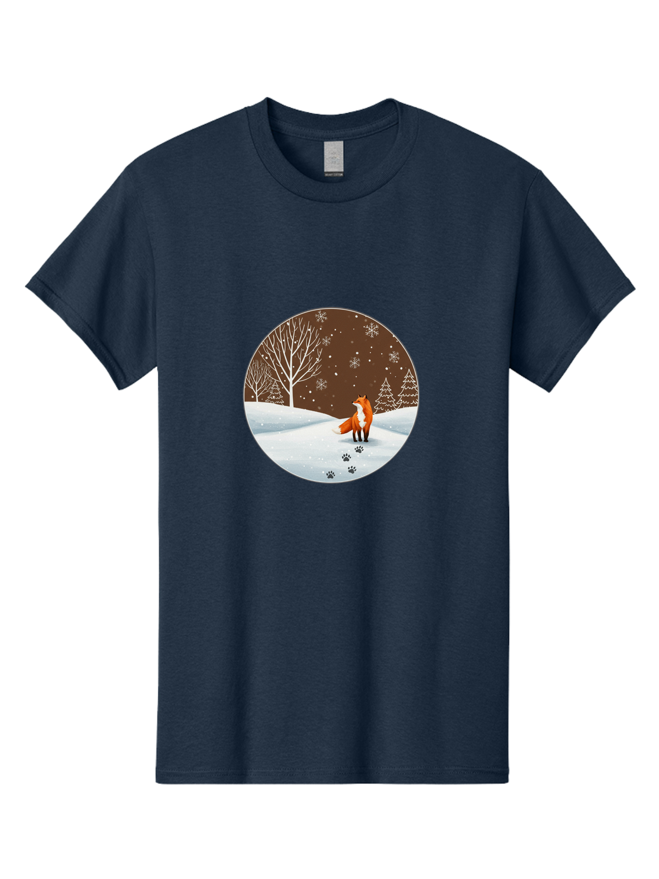 Fox-In-Winter-Scene-1 Men'S Graphic Tee, 100% Cotton, Comfortable Casual Summer Wear, Machine Washable, Vintage Camera, Old Camera, Antique Camera, Black Camera, Classic Photography, Photography Equipment, Nostalgic Device, Film Camera, Baf110