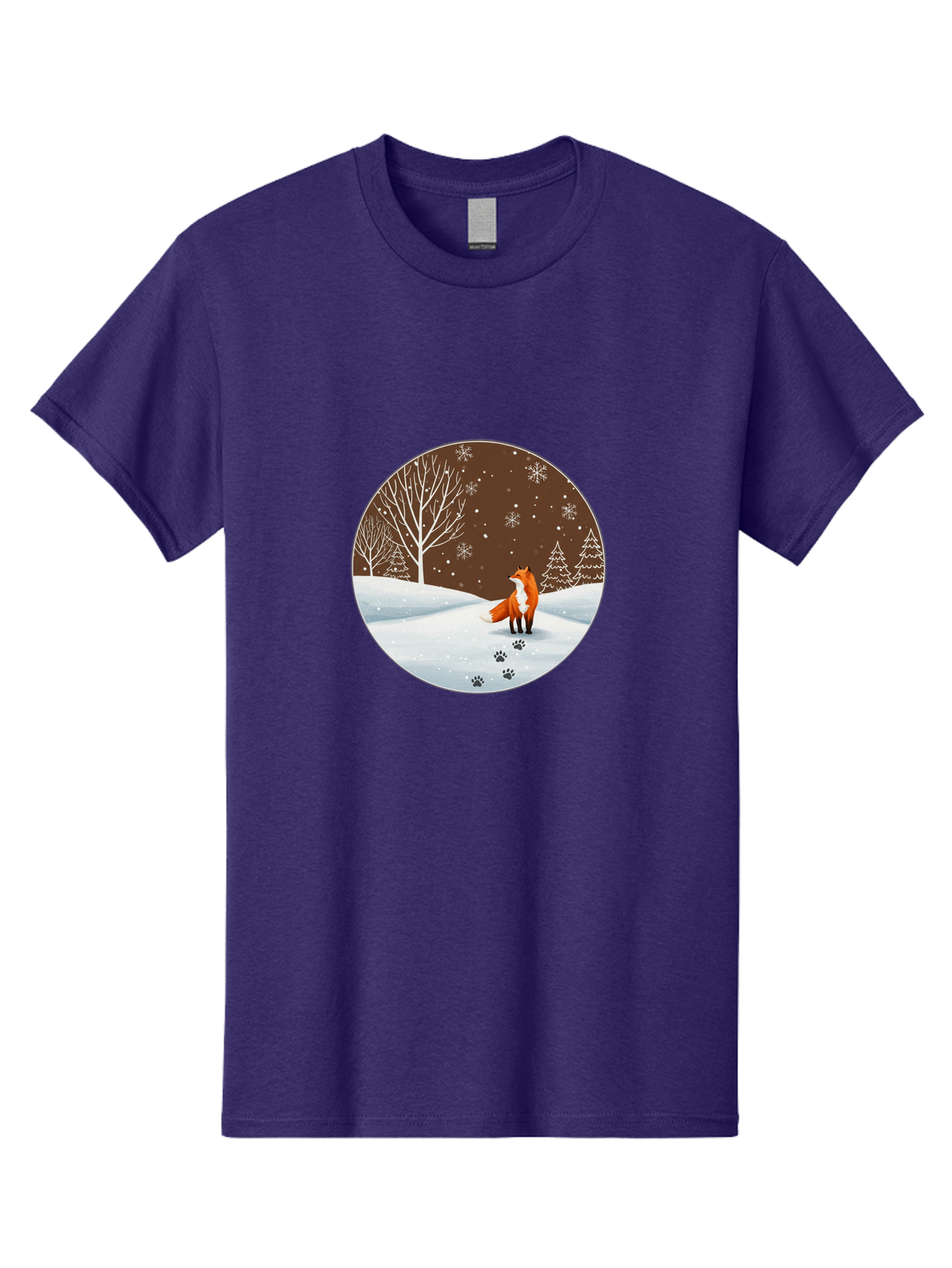 Fox-In-Winter-Scene-1 Men'S Graphic Tee, 100% Cotton, Comfortable Casual Summer Wear, Machine Washable, Vintage Camera, Old Camera, Antique Camera, Black Camera, Classic Photography, Photography Equipment, Nostalgic Device, Film Camera, Baf110