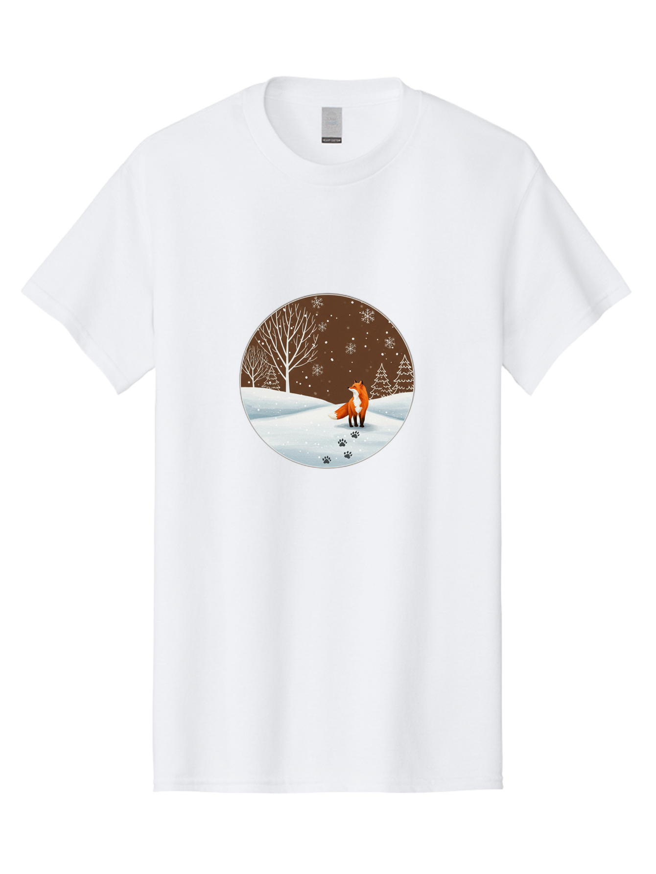 Fox-In-Winter-Scene-1 Men'S Graphic Tee, 100% Cotton, Comfortable Casual Summer Wear, Machine Washable, Vintage Camera, Old Camera, Antique Camera, Black Camera, Classic Photography, Photography Equipment, Nostalgic Device, Film Camera, Baf110