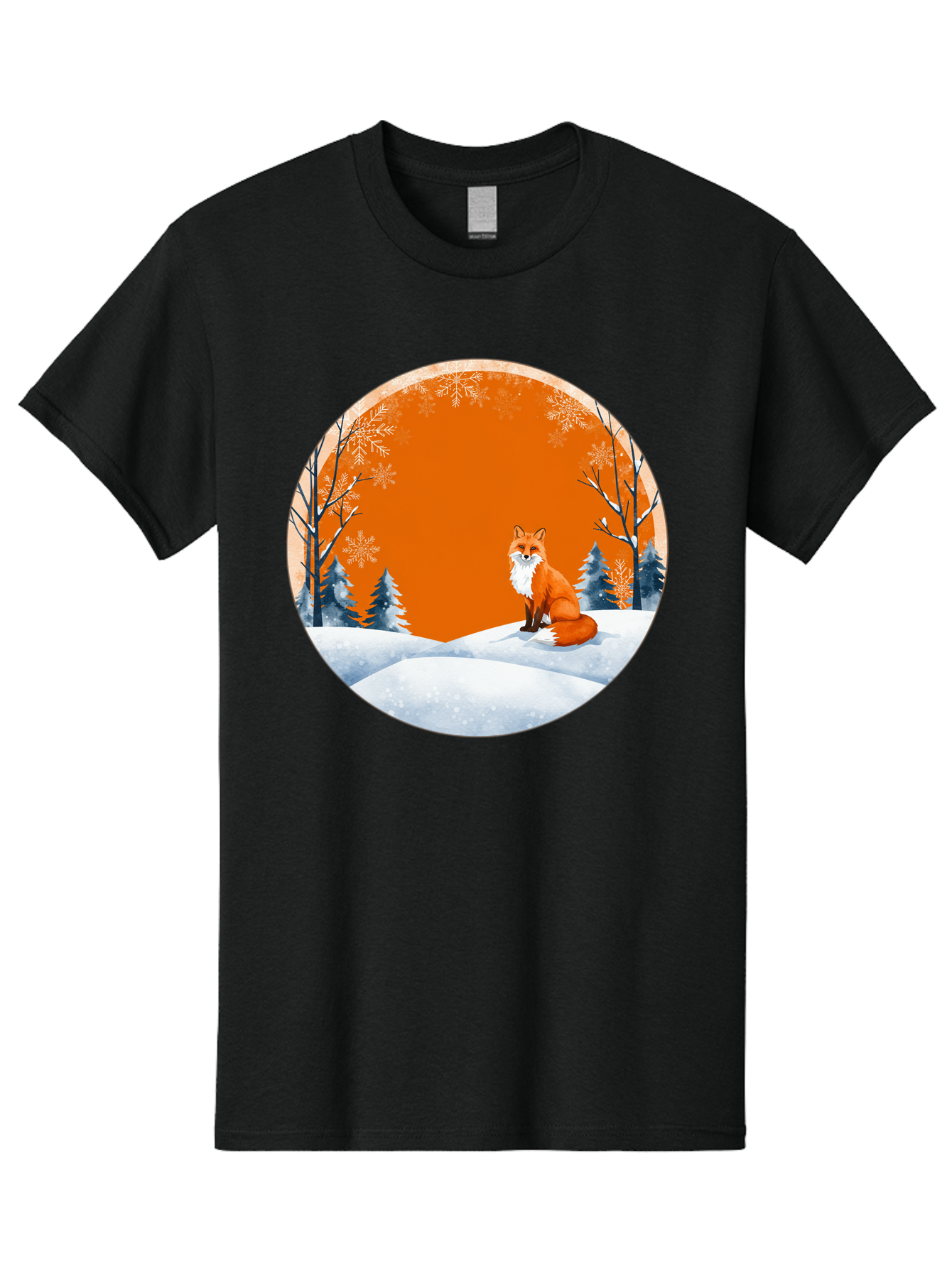 Fox-In-Winter-Scene Men'S Graphic Tee, 100% Cotton, Comfortable Casual Summer Wear, Machine Washable, Vintage Camera, Old Camera, Antique Camera, Black Camera, Classic Photography, Photography Equipment, Nostalgic Device, Film Camera, Baf111