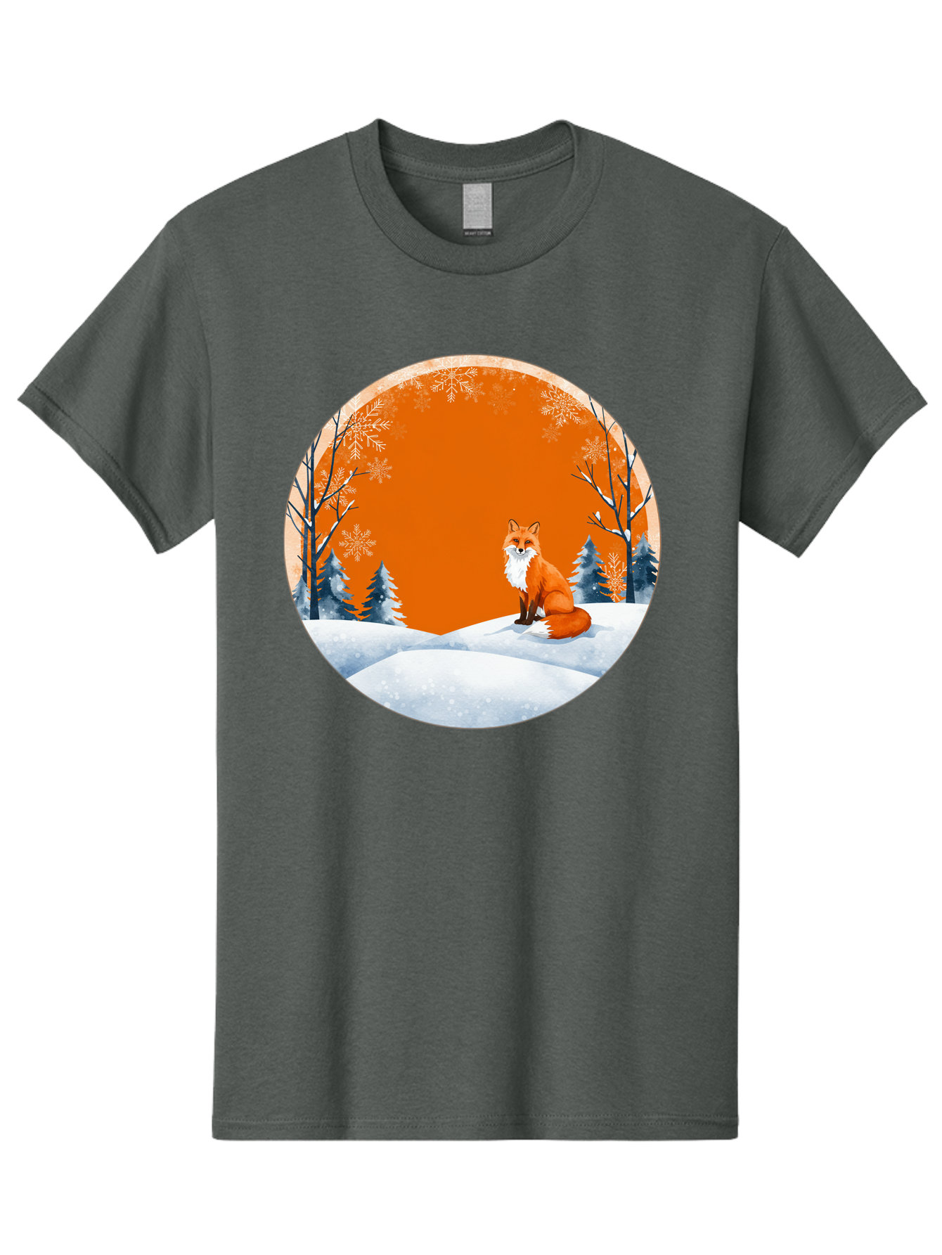 Fox-In-Winter-Scene Men'S Graphic Tee, 100% Cotton, Comfortable Casual Summer Wear, Machine Washable, Vintage Camera, Old Camera, Antique Camera, Black Camera, Classic Photography, Photography Equipment, Nostalgic Device, Film Camera, Baf111