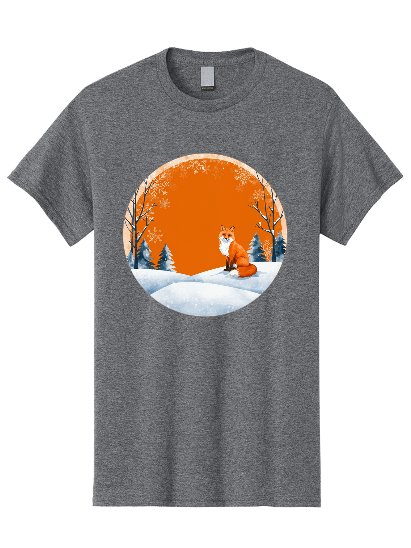 Fox-In-Winter-Scene Men'S Graphic Tee, 100% Cotton, Comfortable Casual Summer Wear, Machine Washable, Vintage Camera, Old Camera, Antique Camera, Black Camera, Classic Photography, Photography Equipment, Nostalgic Device, Film Camera, Baf111