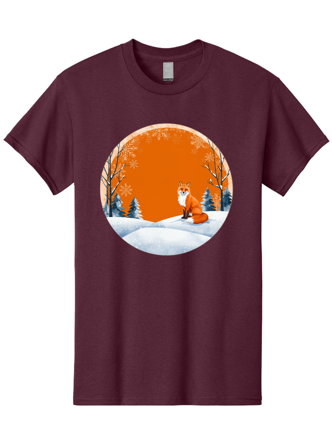 Fox-In-Winter-Scene Men'S Graphic Tee, 100% Cotton, Comfortable Casual Summer Wear, Machine Washable, Vintage Camera, Old Camera, Antique Camera, Black Camera, Classic Photography, Photography Equipment, Nostalgic Device, Film Camera, Baf111