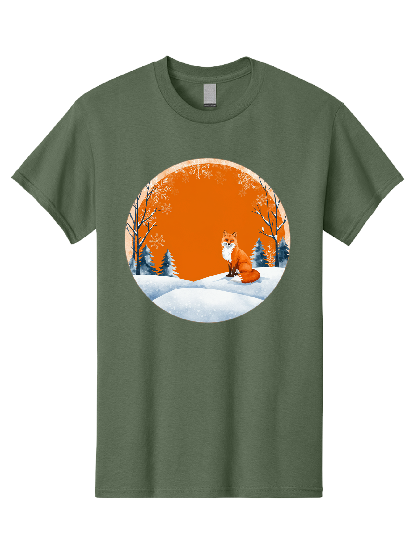 Fox-In-Winter-Scene Men'S Graphic Tee, 100% Cotton, Comfortable Casual Summer Wear, Machine Washable, Vintage Camera, Old Camera, Antique Camera, Black Camera, Classic Photography, Photography Equipment, Nostalgic Device, Film Camera, Baf111