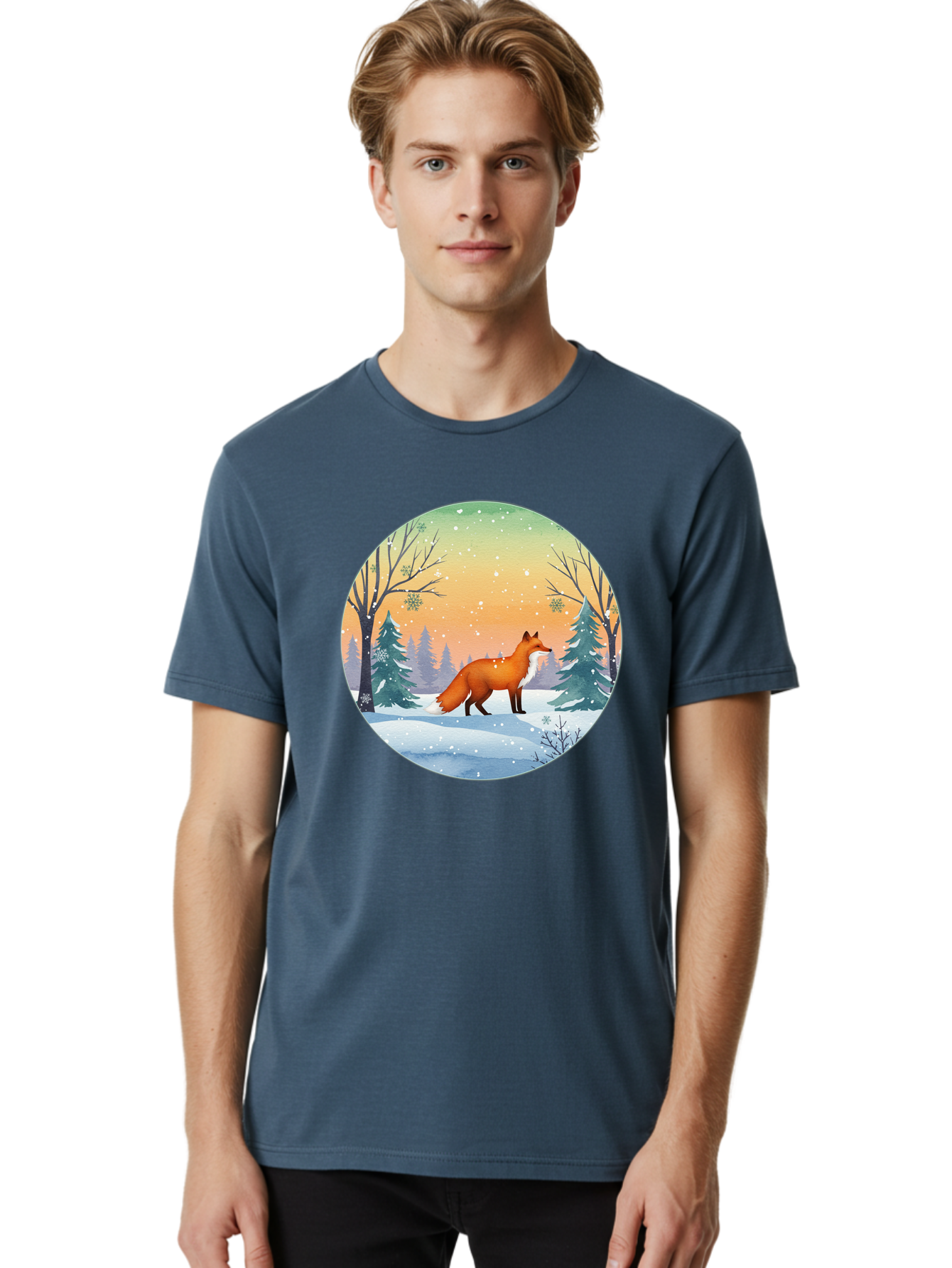 Fox-In-Winter Men'S Graphic Tee, 100% Cotton, Comfortable Casual Summer Wear, Machine Washable, Vintage Camera, Old Camera, Antique Camera, Black Camera, Classic Photography, Photography Equipment, Nostalgic Device, Film Camera, Camera Art Baf112
