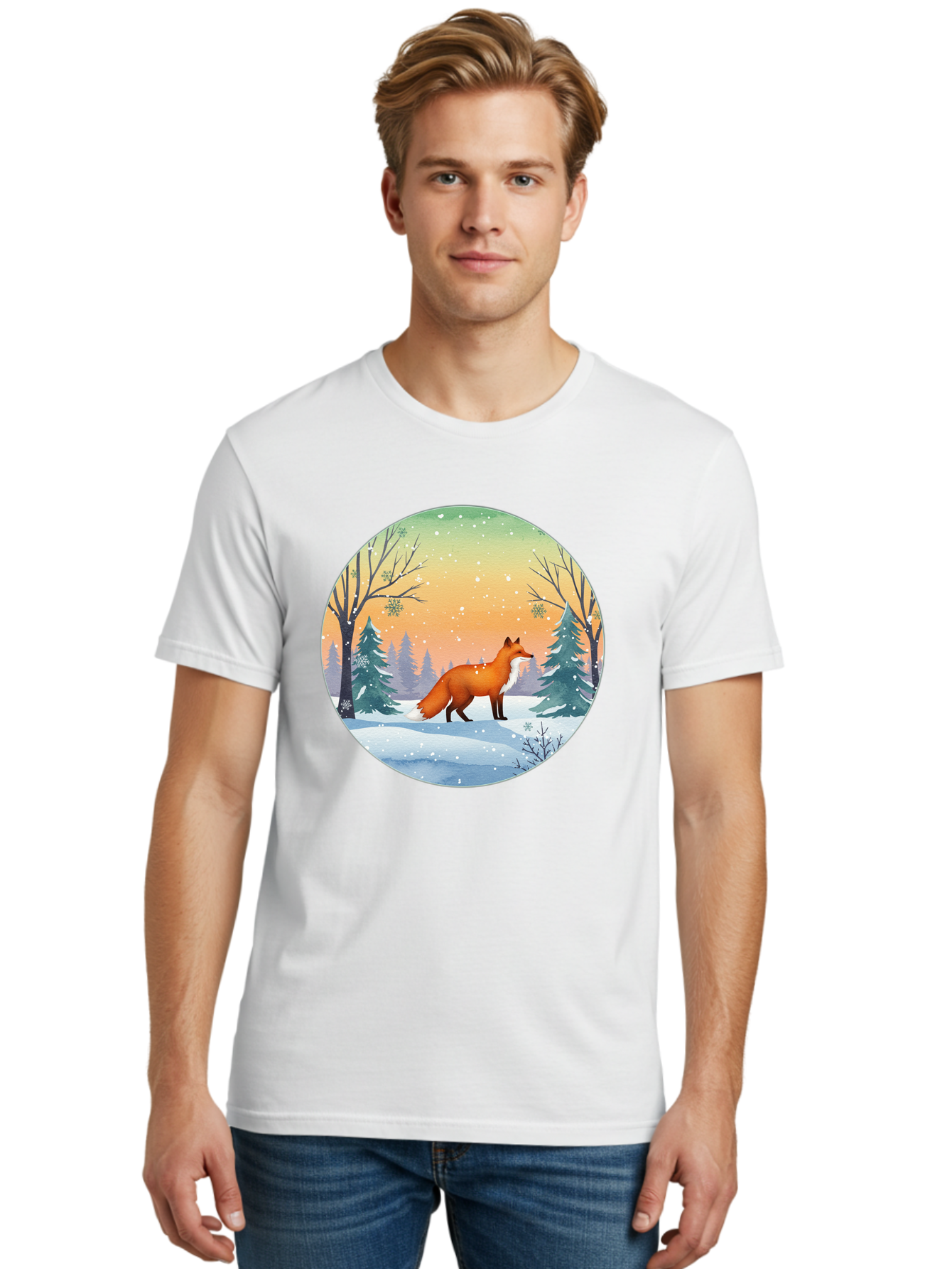 Fox-In-Winter Men'S Graphic Tee, 100% Cotton, Comfortable Casual Summer Wear, Machine Washable, Vintage Camera, Old Camera, Antique Camera, Black Camera, Classic Photography, Photography Equipment, Nostalgic Device, Film Camera, Camera Art Baf112