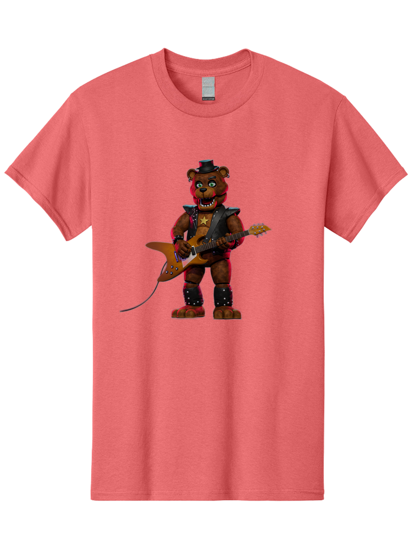Freddy-Fazbear-1 Men'S Graphic Tee, 100% Cotton, Comfortable Casual Summer Wear, Machine Washable, Vintage Camera, Old Camera, Antique Camera, Black Camera, Classic Photography, Photography Equipment, Nostalgic Device, Film Camera, Camera Art Baf114