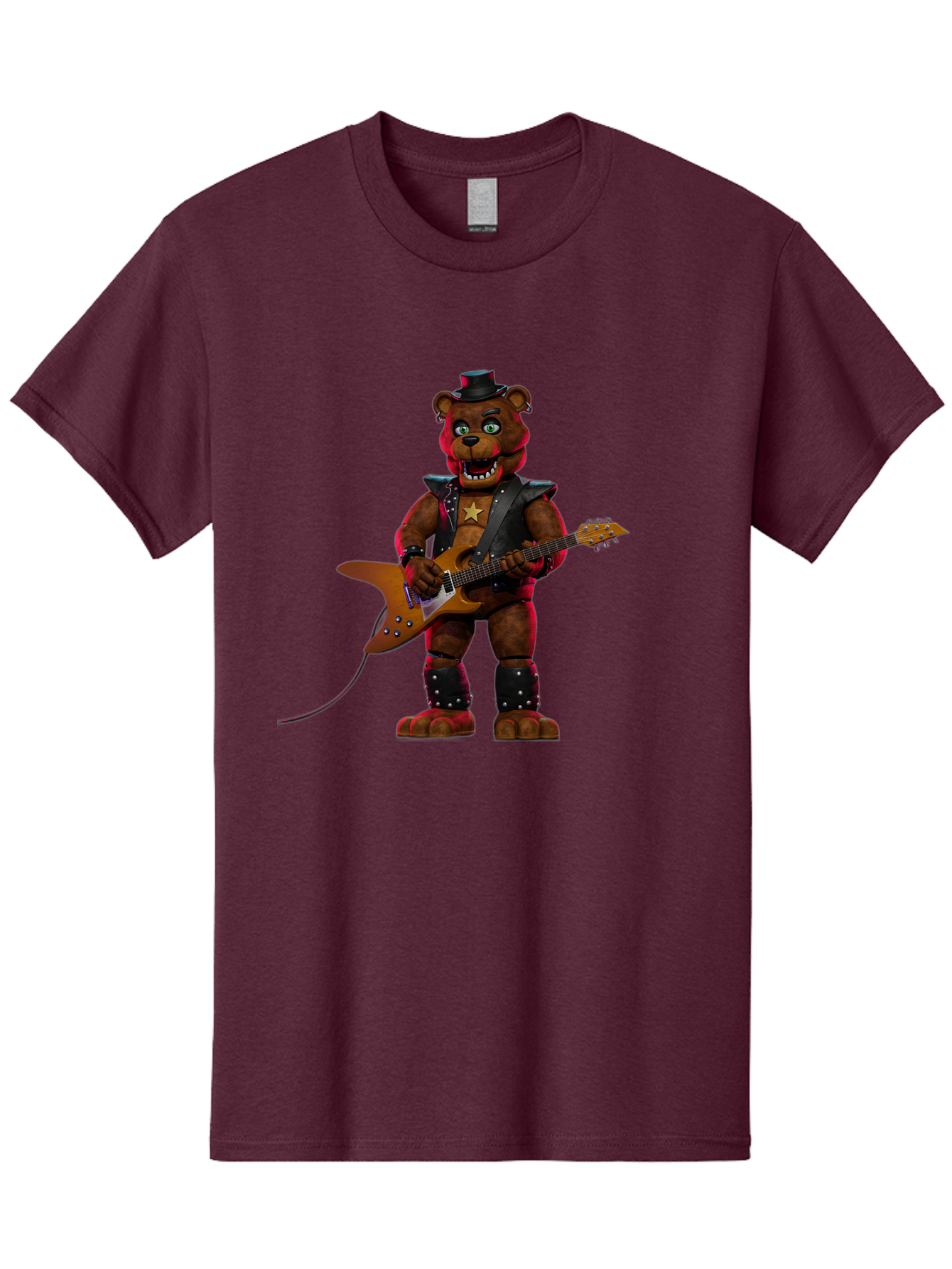 Freddy-Fazbear-1 Men'S Graphic Tee, 100% Cotton, Comfortable Casual Summer Wear, Machine Washable, Vintage Camera, Old Camera, Antique Camera, Black Camera, Classic Photography, Photography Equipment, Nostalgic Device, Film Camera, Camera Art Baf114
