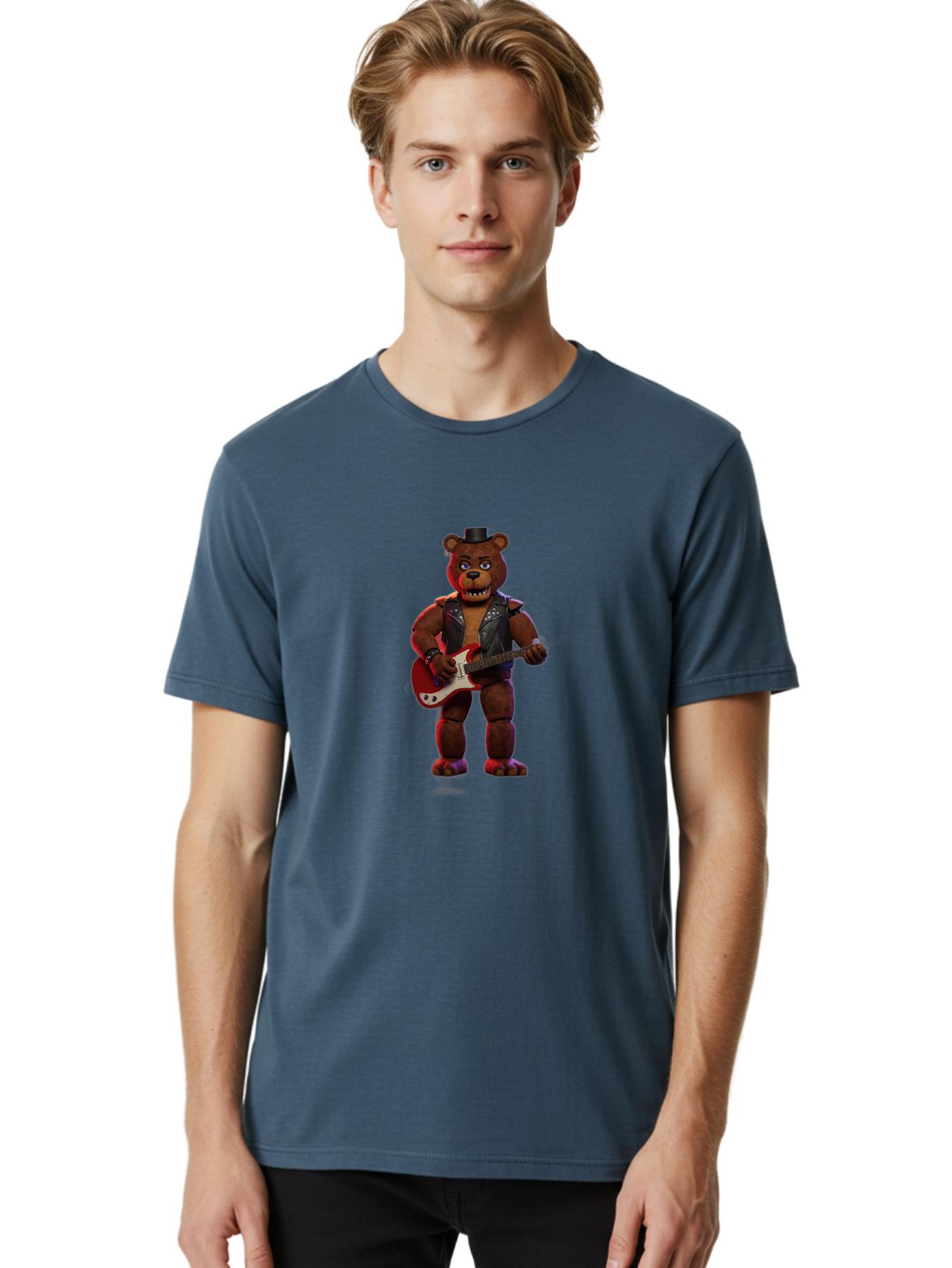 Freddy-Fazbear-2 Men'S Graphic Tee, 100% Cotton, Comfortable Casual Summer Wear, Machine Washable, Vintage Camera, Old Camera, Antique Camera, Black Camera, Classic Photography, Photography Equipment, Nostalgic Device, Film Camera, Camera Art Baf115