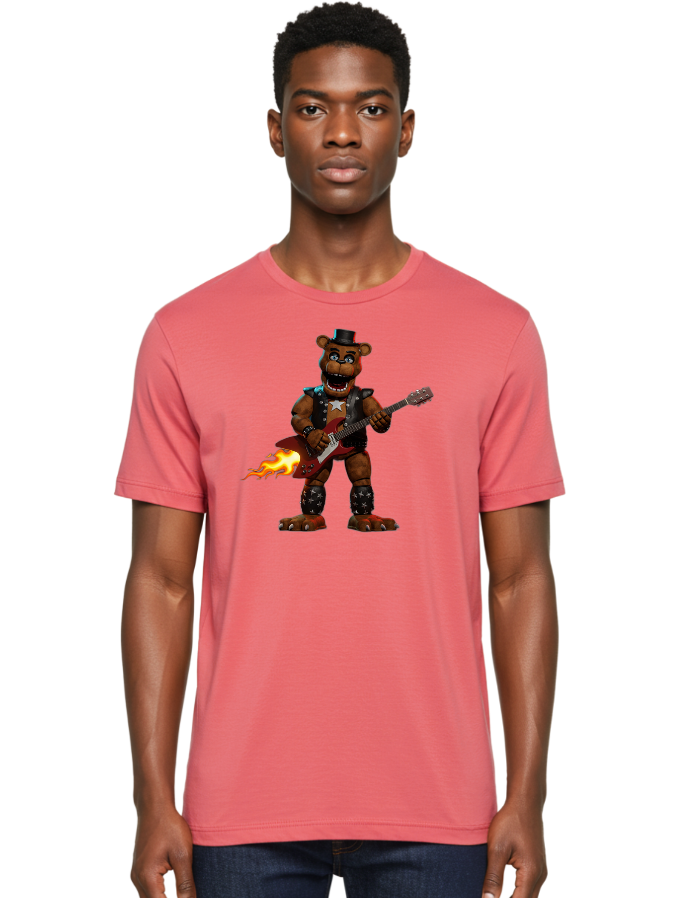 Freddy-Fazbear-3 Men'S Graphic Tee, 100% Cotton, Comfortable Casual Summer Wear, Machine Washable, Vintage Camera, Old Camera, Antique Camera, Black Camera, Classic Photography, Photography Equipment, Nostalgic Device, Film Camera, Camera Art Baf116