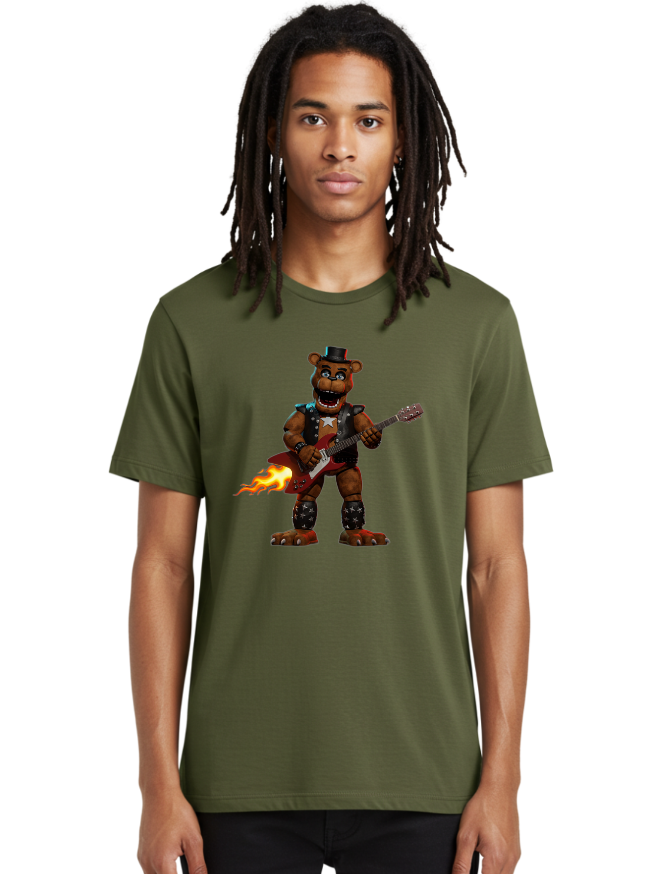 Freddy-Fazbear-3 Men'S Graphic Tee, 100% Cotton, Comfortable Casual Summer Wear, Machine Washable, Vintage Camera, Old Camera, Antique Camera, Black Camera, Classic Photography, Photography Equipment, Nostalgic Device, Film Camera, Camera Art Baf116