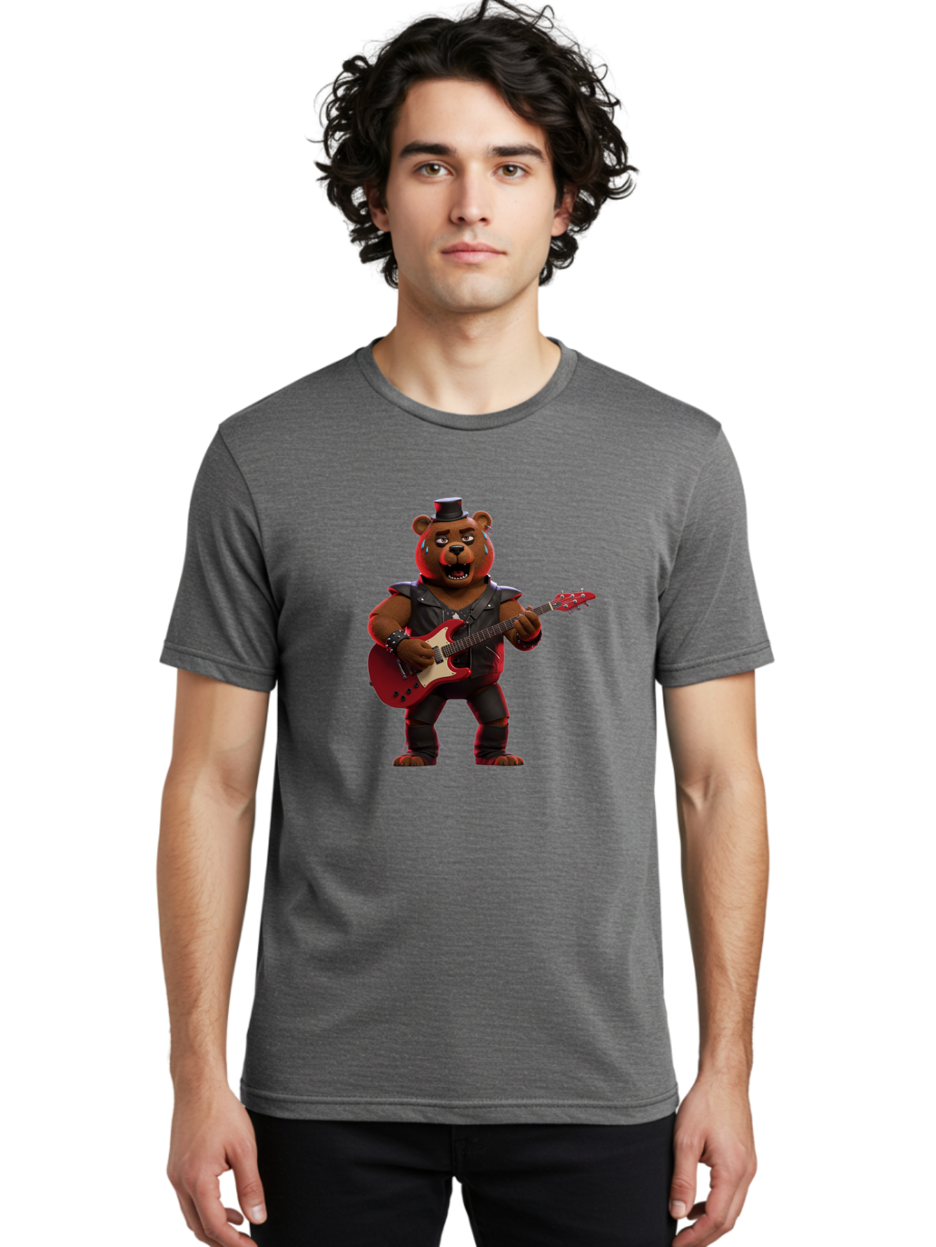 Freddy-Fazbear-4 Men'S Graphic Tee, 100% Cotton, Comfortable Casual Summer Wear, Machine Washable, Vintage Camera, Old Camera, Antique Camera, Black Camera, Classic Photography, Photography Equipment, Nostalgic Device, Film Camera, Camera Art Baf117
