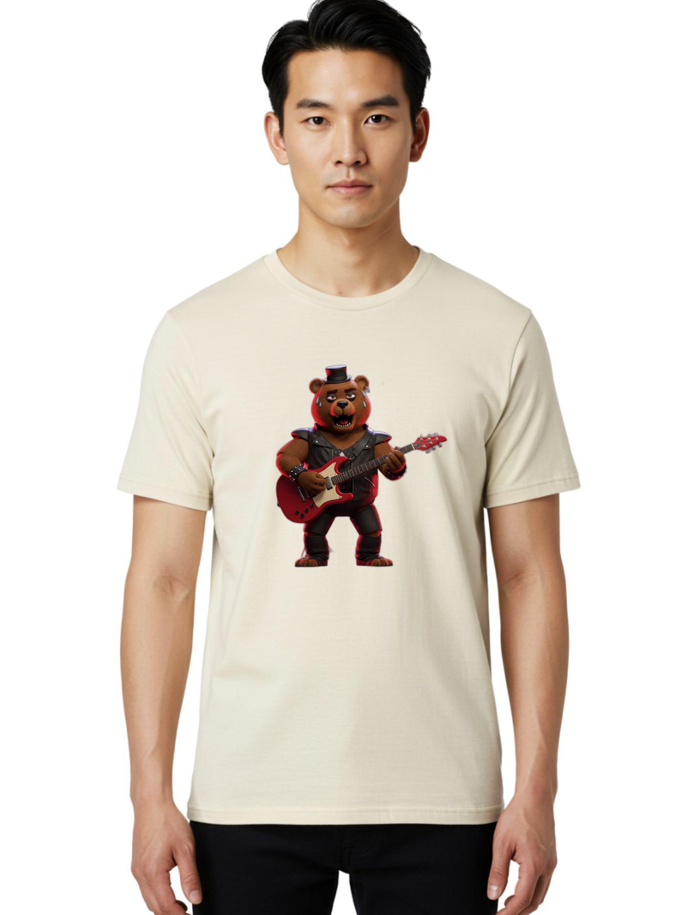 Freddy-Fazbear-4 Men'S Graphic Tee, 100% Cotton, Comfortable Casual Summer Wear, Machine Washable, Vintage Camera, Old Camera, Antique Camera, Black Camera, Classic Photography, Photography Equipment, Nostalgic Device, Film Camera, Camera Art Baf117