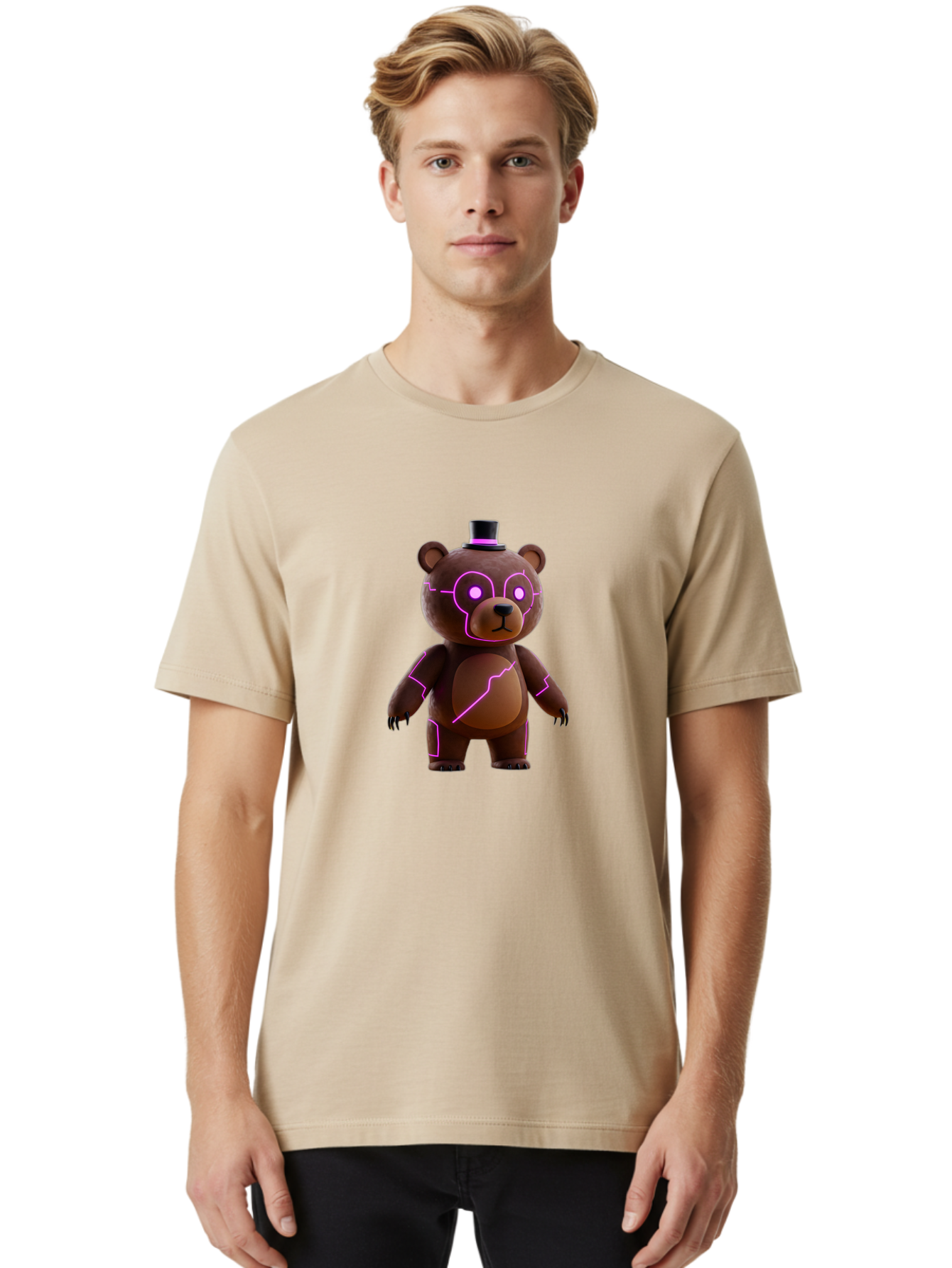 Freddy-Fazbear Men'S Graphic Tee, 100% Cotton, Comfortable Casual Summer Wear, Machine Washable, Vintage Camera, Old Camera, Antique Camera, Black Camera, Classic Photography, Photography Equipment, Nostalgic Device, Film Camera, Camera Art Baf118
