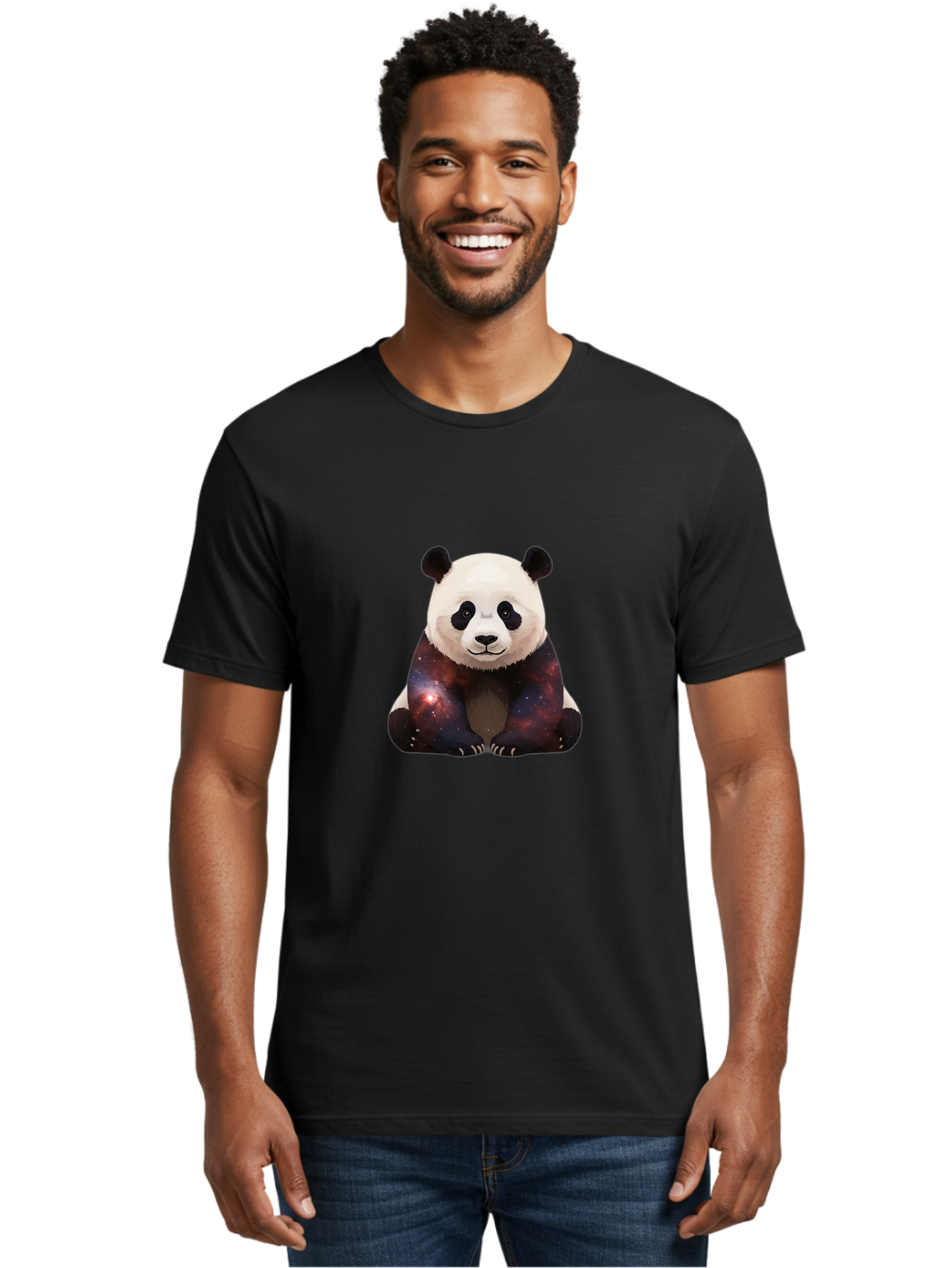 Galaxy-Panda-1 Men'S Graphic Tee, 100% Cotton, Comfortable Casual Summer Wear, Machine Washable, Vintage Camera, Old Camera, Antique Camera, Black Camera, Classic Photography, Photography Equipment, Nostalgic Device, Film Camera, Camera Art Baf119