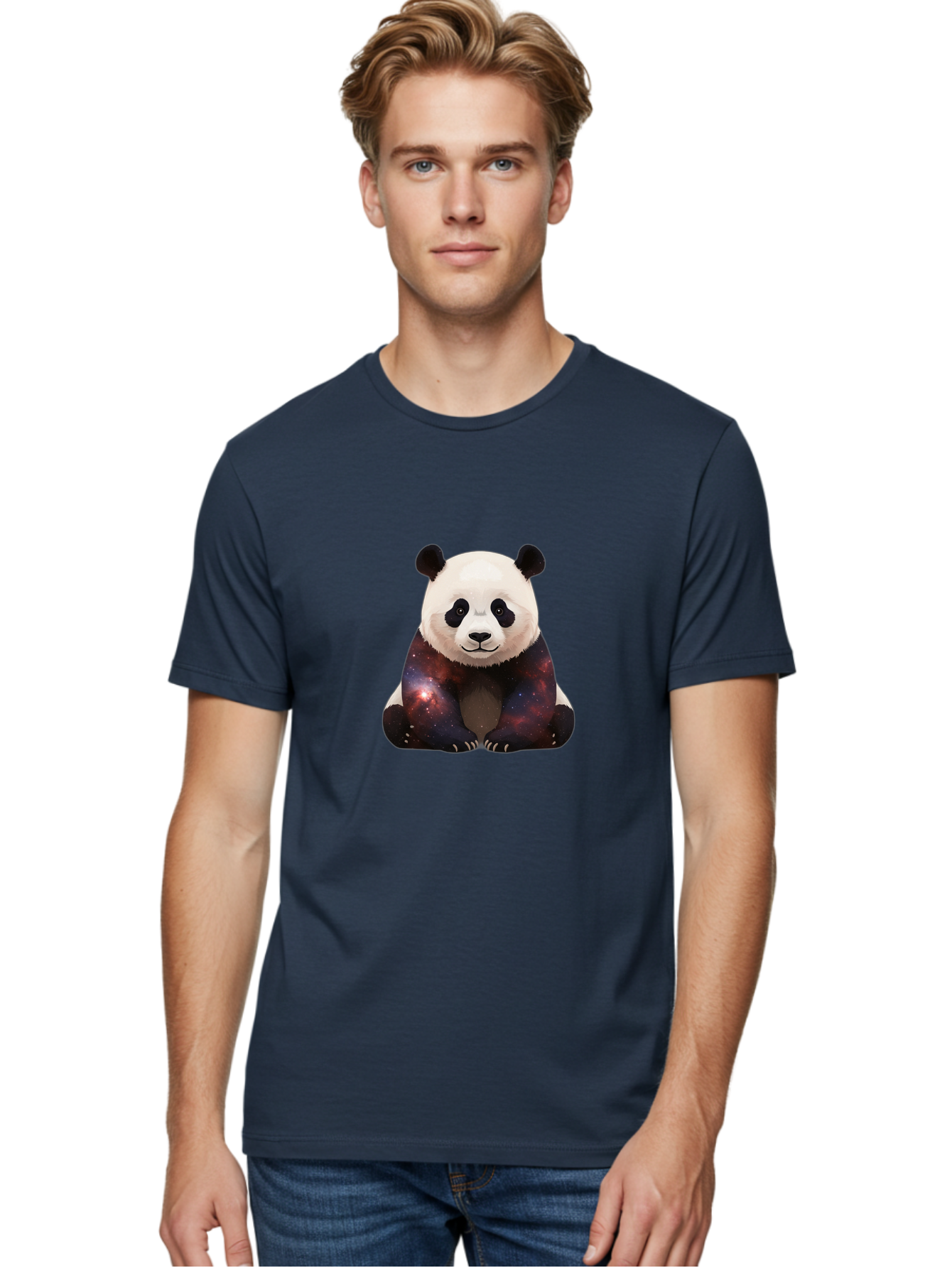 Galaxy-Panda-1 Men'S Graphic Tee, 100% Cotton, Comfortable Casual Summer Wear, Machine Washable, Vintage Camera, Old Camera, Antique Camera, Black Camera, Classic Photography, Photography Equipment, Nostalgic Device, Film Camera, Camera Art Baf119