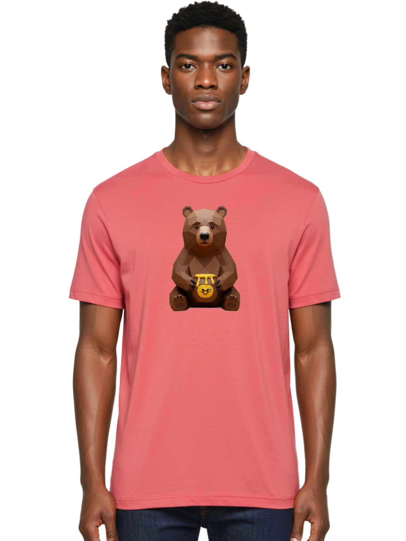 Geometric-Bear-1 Men'S Graphic Tee, 100% Cotton, Comfortable Casual Summer Wear, Machine Washable, Vintage Camera, Old Camera, Antique Camera, Black Camera, Classic Photography, Photography Equipment, Nostalgic Device, Film Camera, Camera Art Baf123