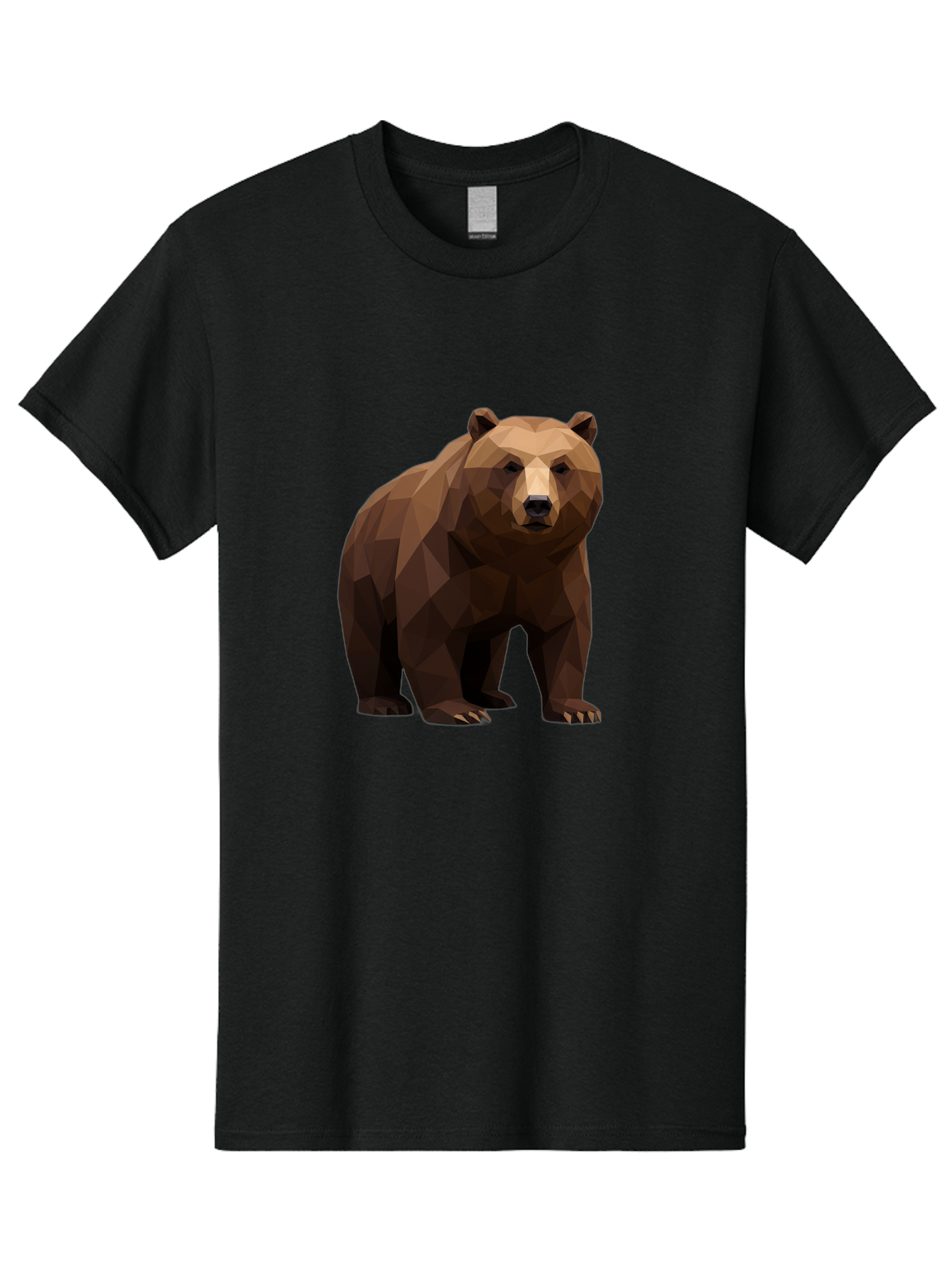 Geometric-Bear-2 Men'S Graphic Tee, 100% Cotton, Comfortable Casual Summer Wear, Machine Washable, Vintage Camera, Old Camera, Antique Camera, Black Camera, Classic Photography, Photography Equipment, Nostalgic Device, Film Camera, Camera Art Baf124