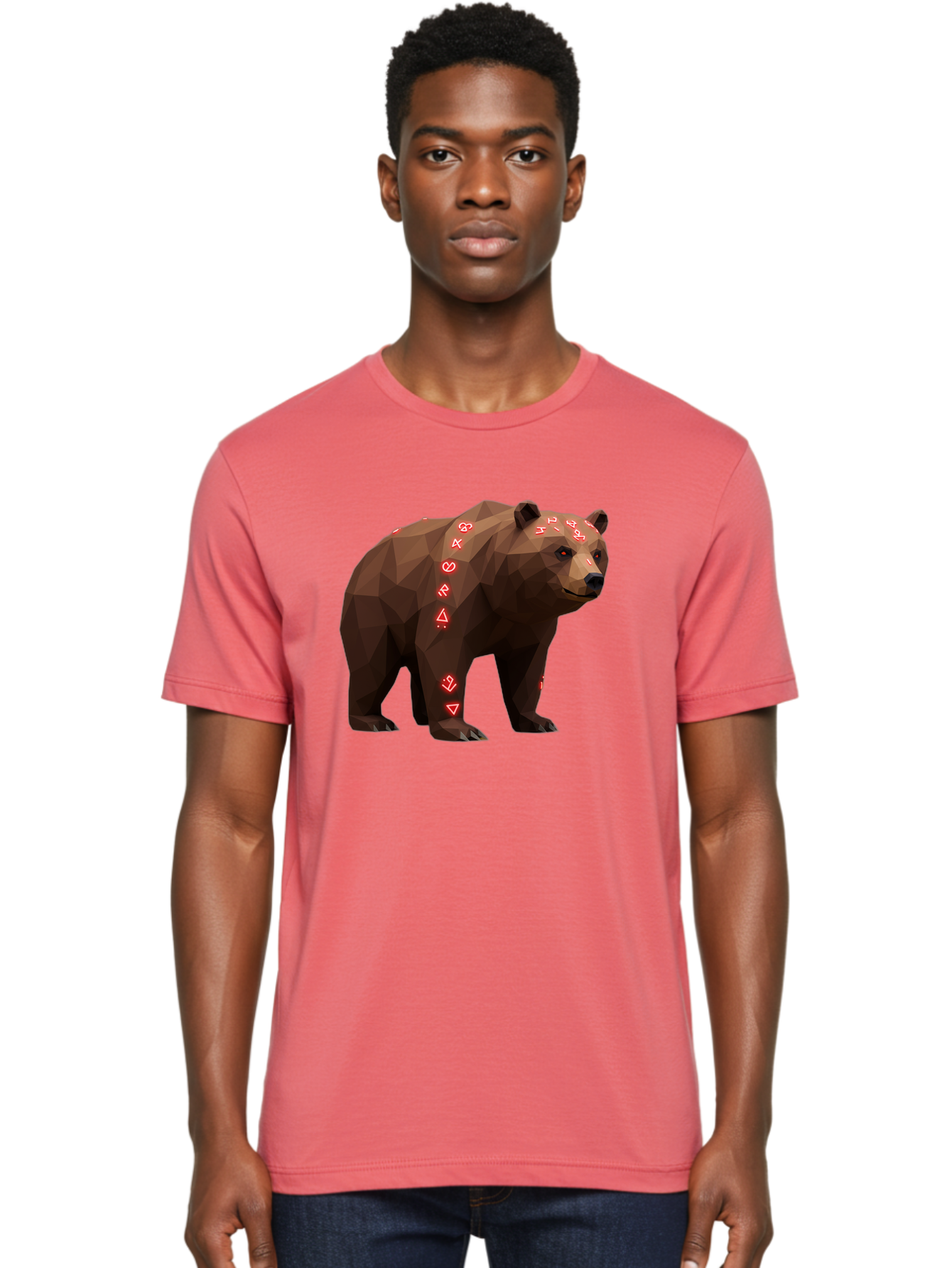 Geometric-Bear Men'S Graphic Tee, 100% Cotton, Comfortable Casual Summer Wear, Machine Washable, Vintage Camera, Old Camera, Antique Camera, Black Camera, Classic Photography, Photography Equipment, Nostalgic Device, Film Camera, Camera Art Baf125