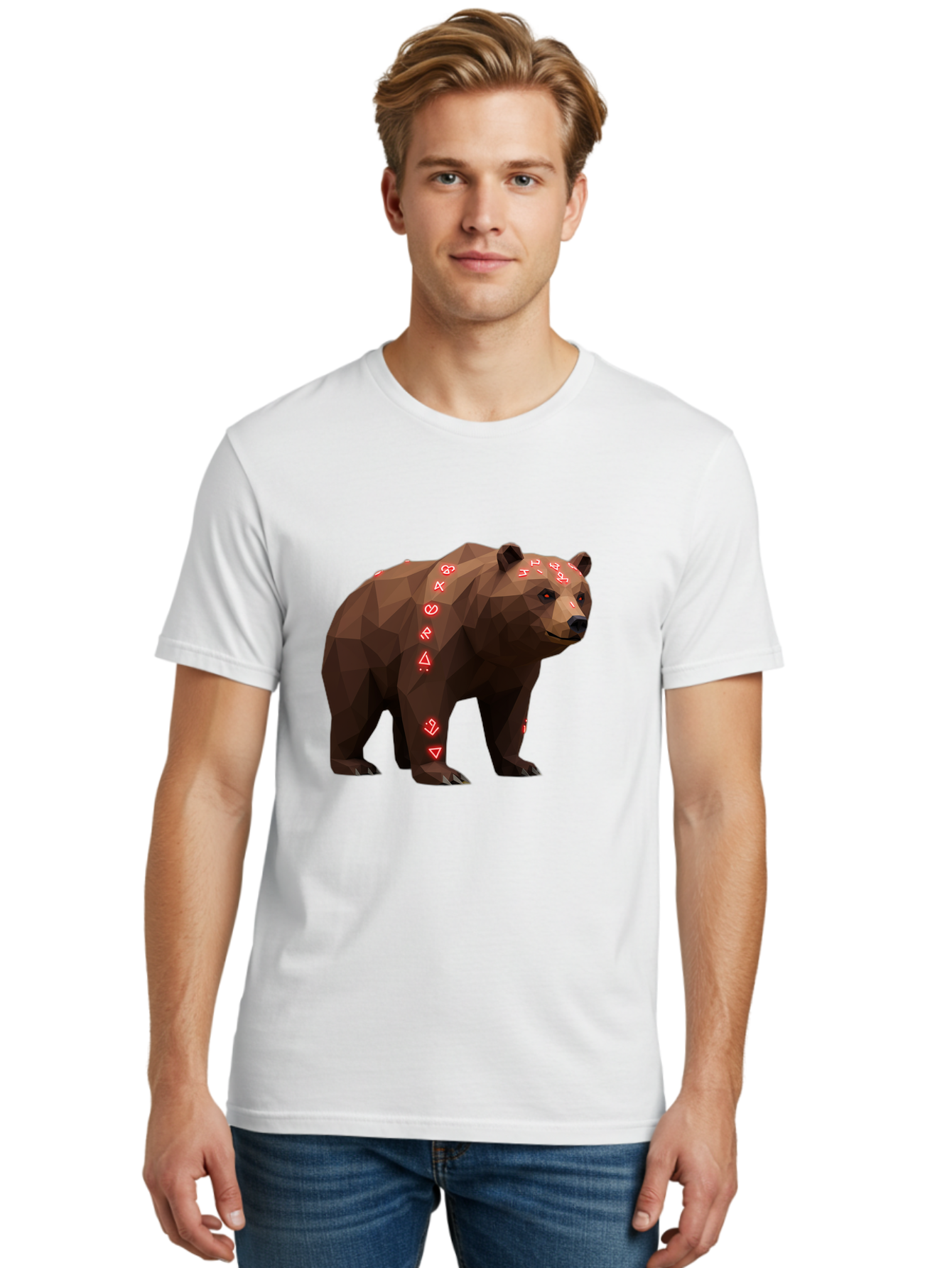 Geometric-Bear Men'S Graphic Tee, 100% Cotton, Comfortable Casual Summer Wear, Machine Washable, Vintage Camera, Old Camera, Antique Camera, Black Camera, Classic Photography, Photography Equipment, Nostalgic Device, Film Camera, Camera Art Baf125