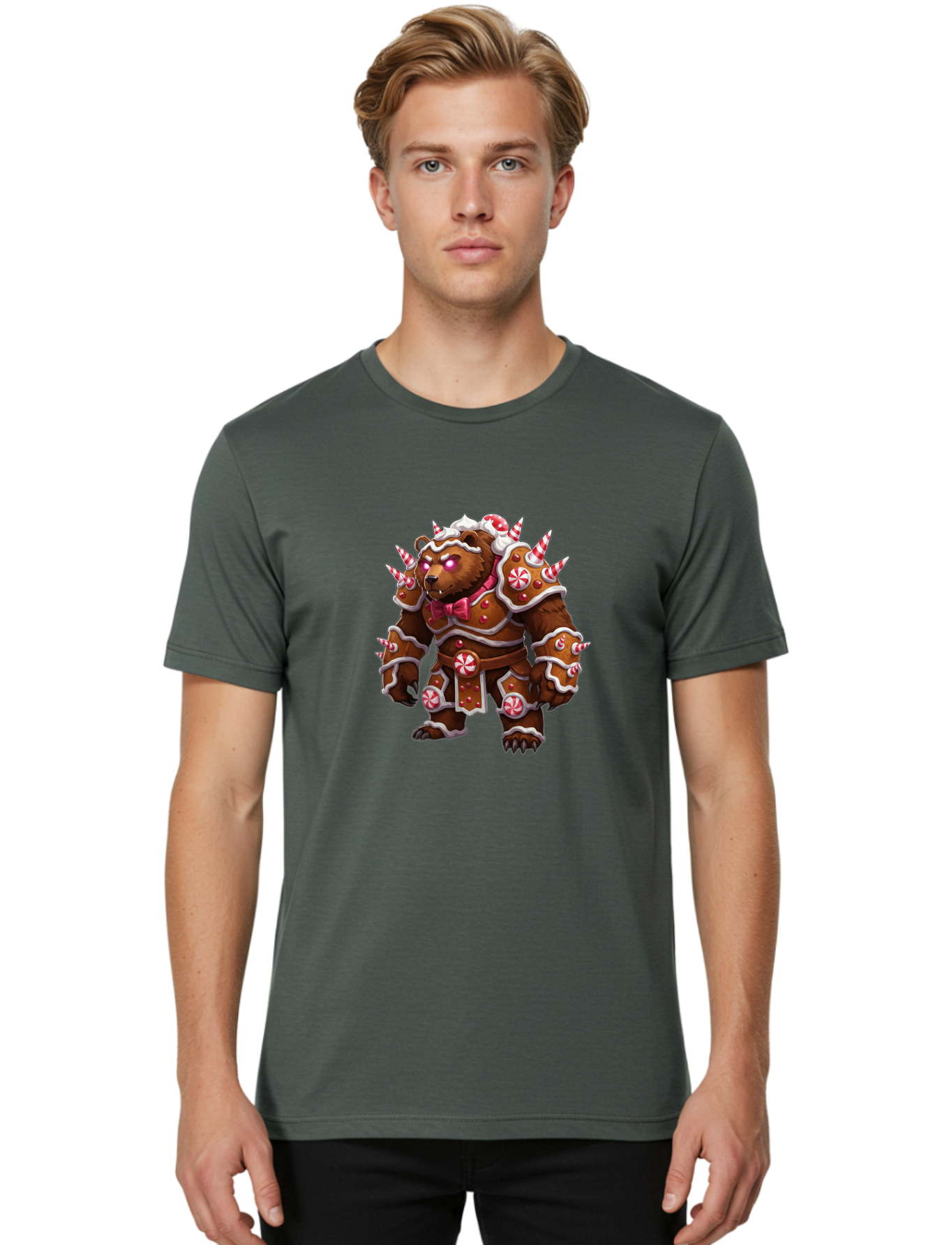 Gingerbread-Bear Men'S Graphic Tee, 100% Cotton, Comfortable Casual Summer Wear, Machine Washable, Vintage Camera, Old Camera, Antique Camera, Black Camera, Classic Photography, Photography Equipment, Nostalgic Device, Film Camera, Camera Art Baf128