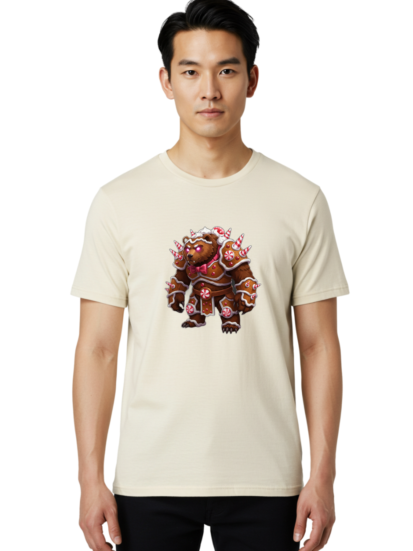Gingerbread-Bear Men'S Graphic Tee, 100% Cotton, Comfortable Casual Summer Wear, Machine Washable, Vintage Camera, Old Camera, Antique Camera, Black Camera, Classic Photography, Photography Equipment, Nostalgic Device, Film Camera, Camera Art Baf128