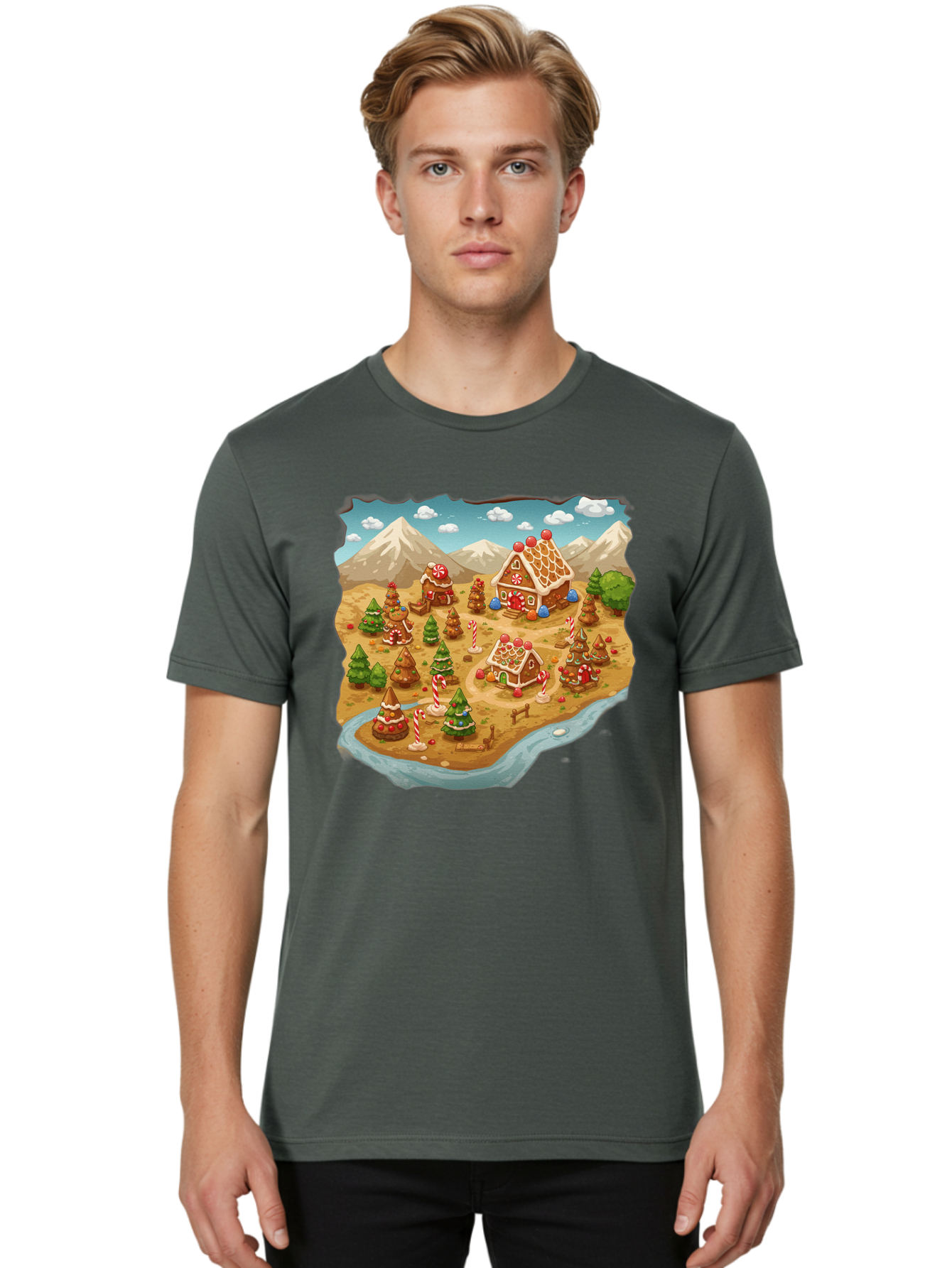 Gingerbread-Village Men'S Graphic Tee, 100% Cotton, Comfortable Casual Summer Wear, Machine Washable, Vintage Camera, Old Camera, Antique Camera, Black Camera, Classic Photography, Photography Equipment, Nostalgic Device, Film Camera, Baf129