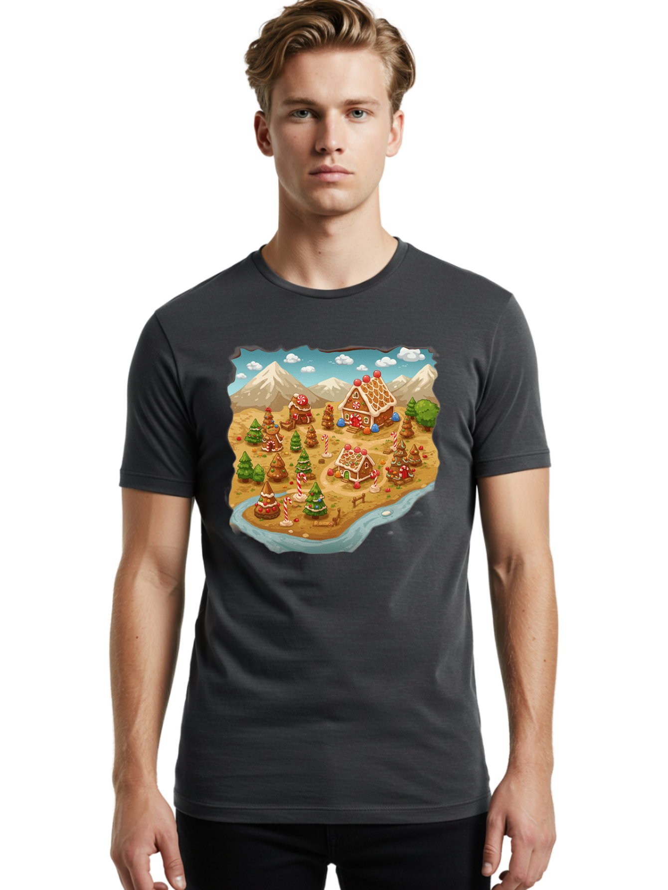 Gingerbread-Village Men'S Graphic Tee, 100% Cotton, Comfortable Casual Summer Wear, Machine Washable, Vintage Camera, Old Camera, Antique Camera, Black Camera, Classic Photography, Photography Equipment, Nostalgic Device, Film Camera, Baf129
