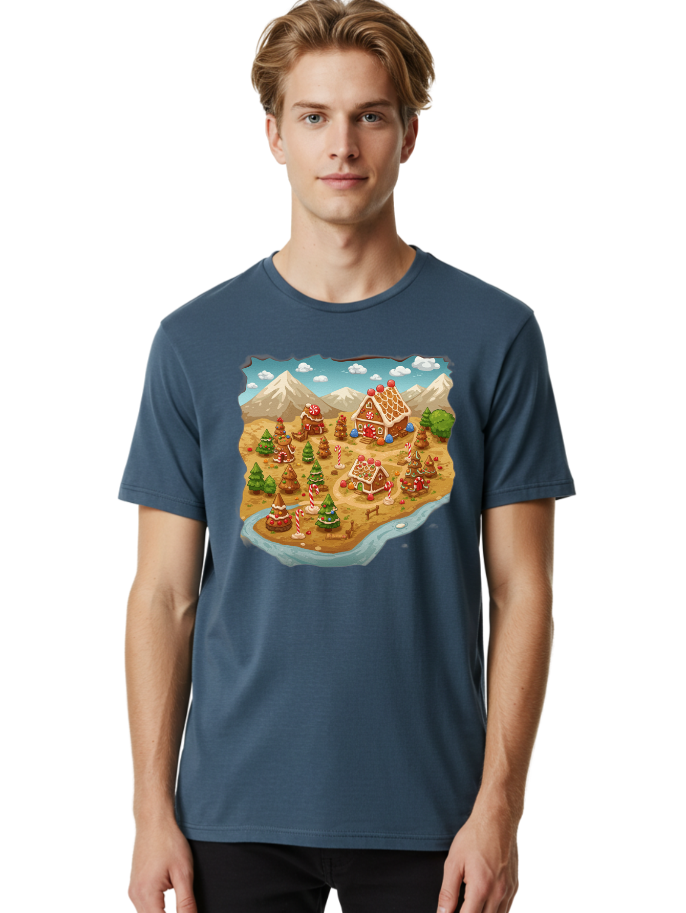 Gingerbread-Village Men'S Graphic Tee, 100% Cotton, Comfortable Casual Summer Wear, Machine Washable, Vintage Camera, Old Camera, Antique Camera, Black Camera, Classic Photography, Photography Equipment, Nostalgic Device, Film Camera, Baf129