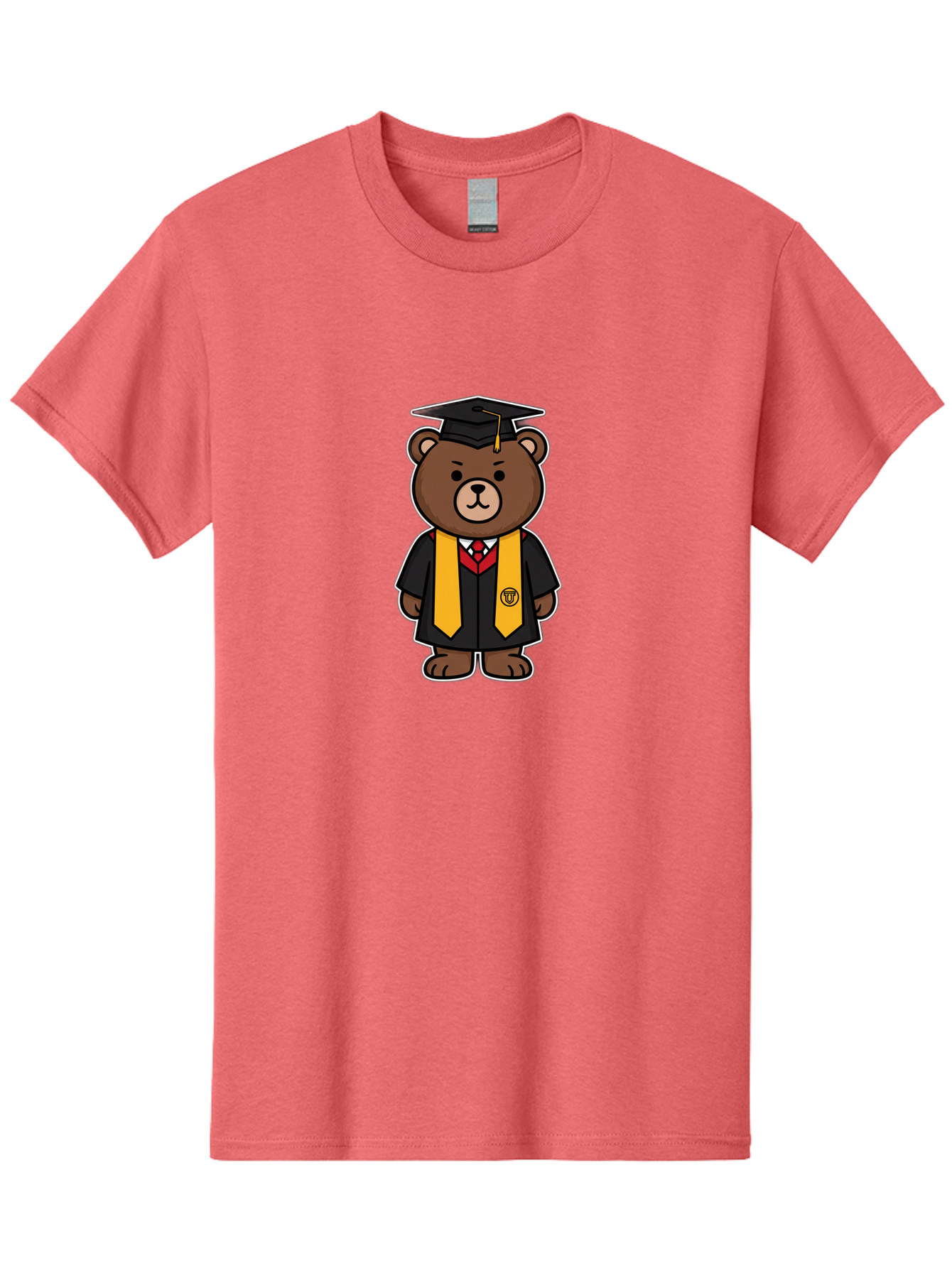 Graduation-Bear Men'S Graphic Tee, 100% Cotton, Comfortable Casual Summer Wear, Machine Washable, Vintage Camera, Old Camera, Antique Camera, Black Camera, Classic Photography, Photography Equipment, Nostalgic Device, Film Camera, Camera Art Baf134
