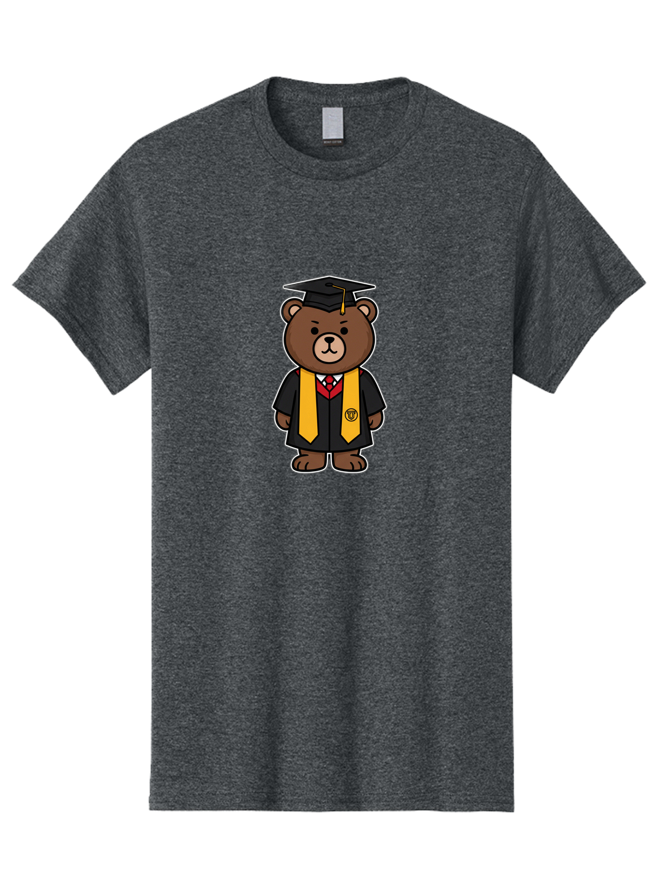 Graduation-Bear Men'S Graphic Tee, 100% Cotton, Comfortable Casual Summer Wear, Machine Washable, Vintage Camera, Old Camera, Antique Camera, Black Camera, Classic Photography, Photography Equipment, Nostalgic Device, Film Camera, Camera Art Baf134