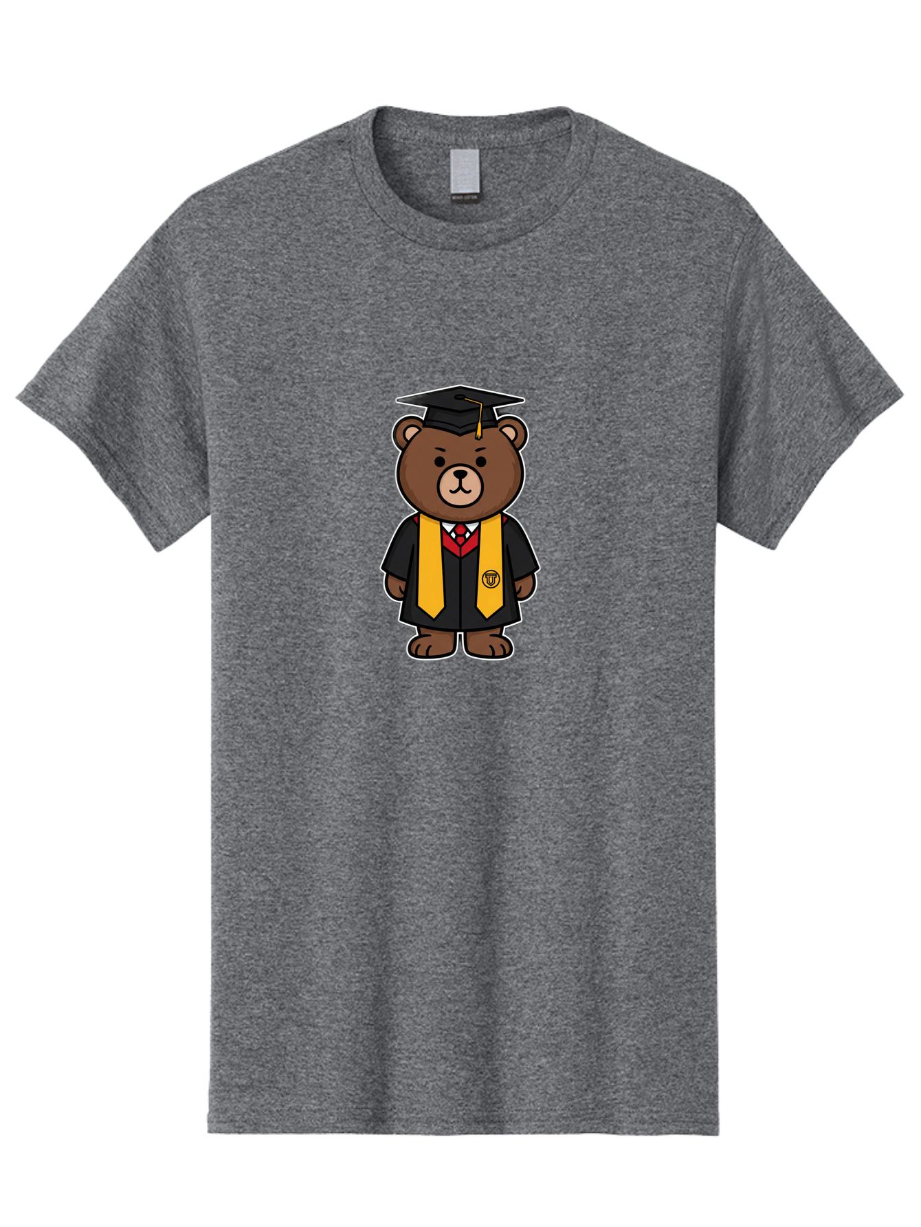 Graduation-Bear Men'S Graphic Tee, 100% Cotton, Comfortable Casual Summer Wear, Machine Washable, Vintage Camera, Old Camera, Antique Camera, Black Camera, Classic Photography, Photography Equipment, Nostalgic Device, Film Camera, Camera Art Baf134