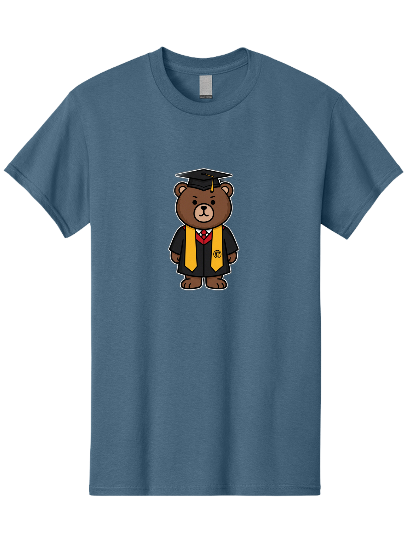 Graduation-Bear Men'S Graphic Tee, 100% Cotton, Comfortable Casual Summer Wear, Machine Washable, Vintage Camera, Old Camera, Antique Camera, Black Camera, Classic Photography, Photography Equipment, Nostalgic Device, Film Camera, Camera Art Baf134