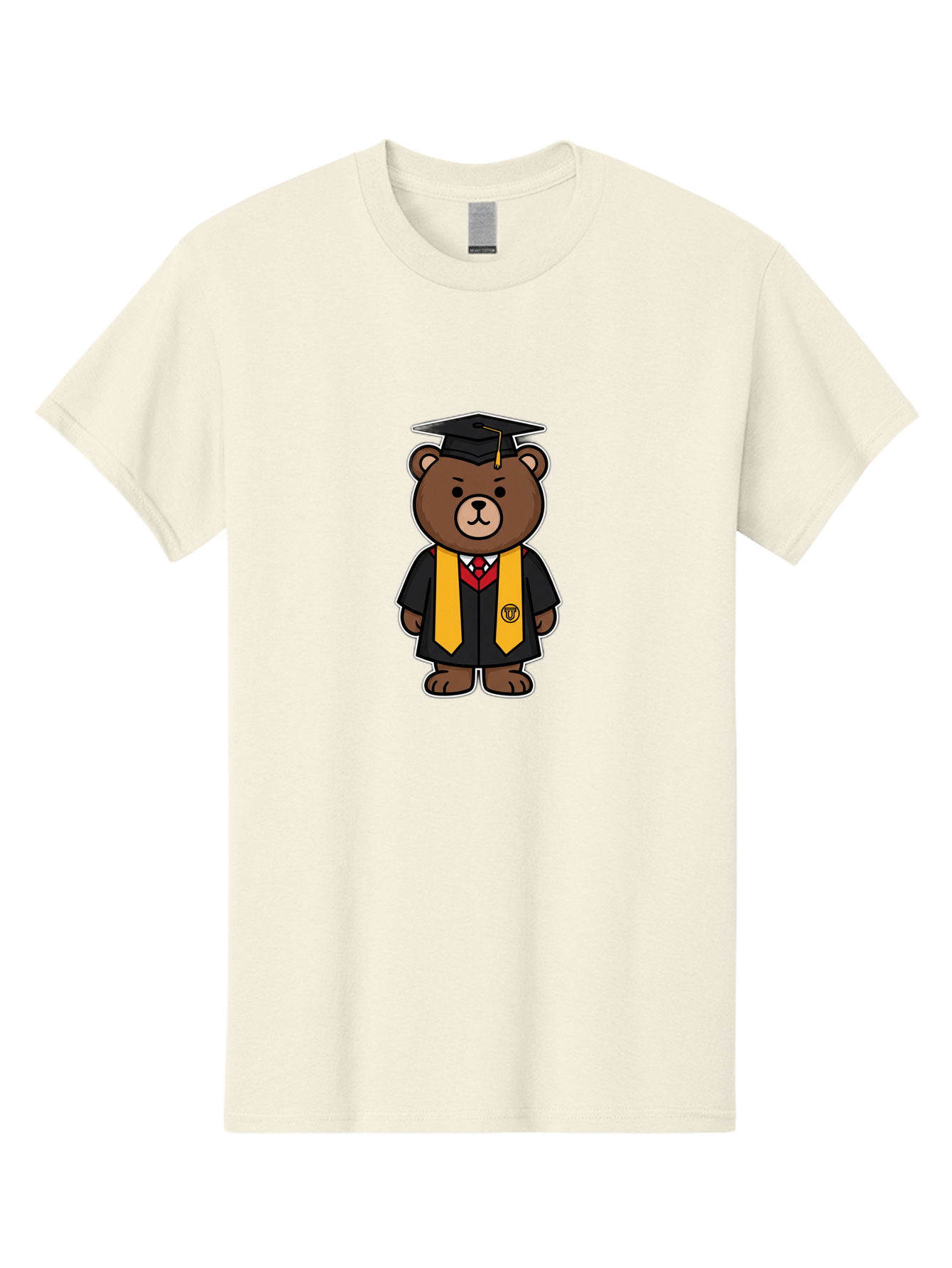 Graduation-Bear Men'S Graphic Tee, 100% Cotton, Comfortable Casual Summer Wear, Machine Washable, Vintage Camera, Old Camera, Antique Camera, Black Camera, Classic Photography, Photography Equipment, Nostalgic Device, Film Camera, Camera Art Baf134