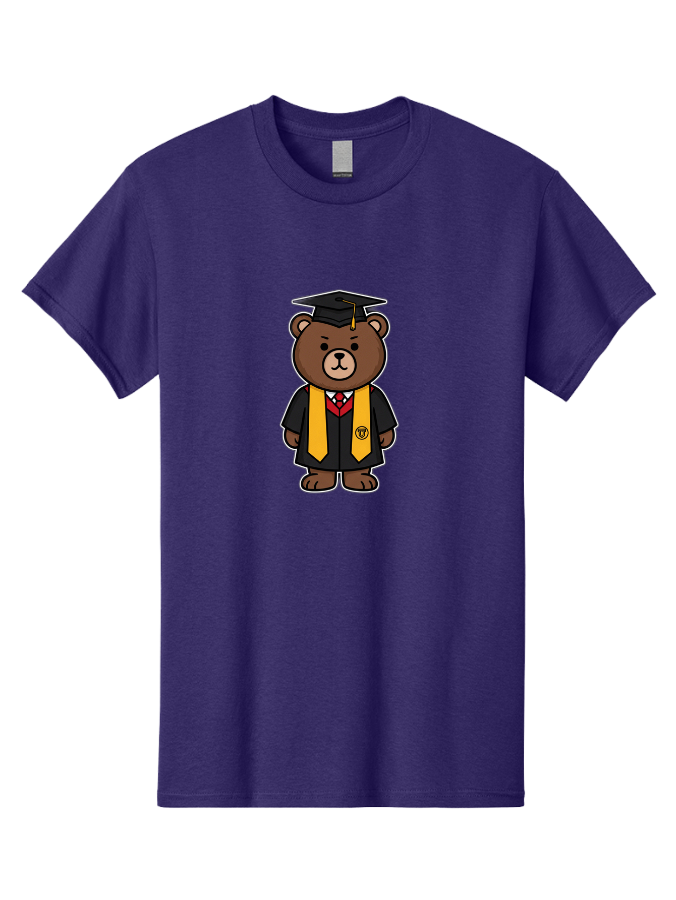 Graduation-Bear Men'S Graphic Tee, 100% Cotton, Comfortable Casual Summer Wear, Machine Washable, Vintage Camera, Old Camera, Antique Camera, Black Camera, Classic Photography, Photography Equipment, Nostalgic Device, Film Camera, Camera Art Baf134