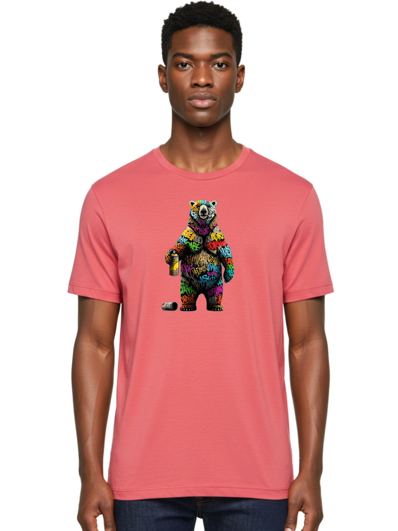 Graffiti-Bear Men'S Graphic Tee, 100% Cotton, Comfortable Casual Summer Wear, Machine Washable, Vintage Camera, Old Camera, Antique Camera, Black Camera, Classic Photography, Photography Equipment, Nostalgic Device, Film Camera, Camera Art Baf135