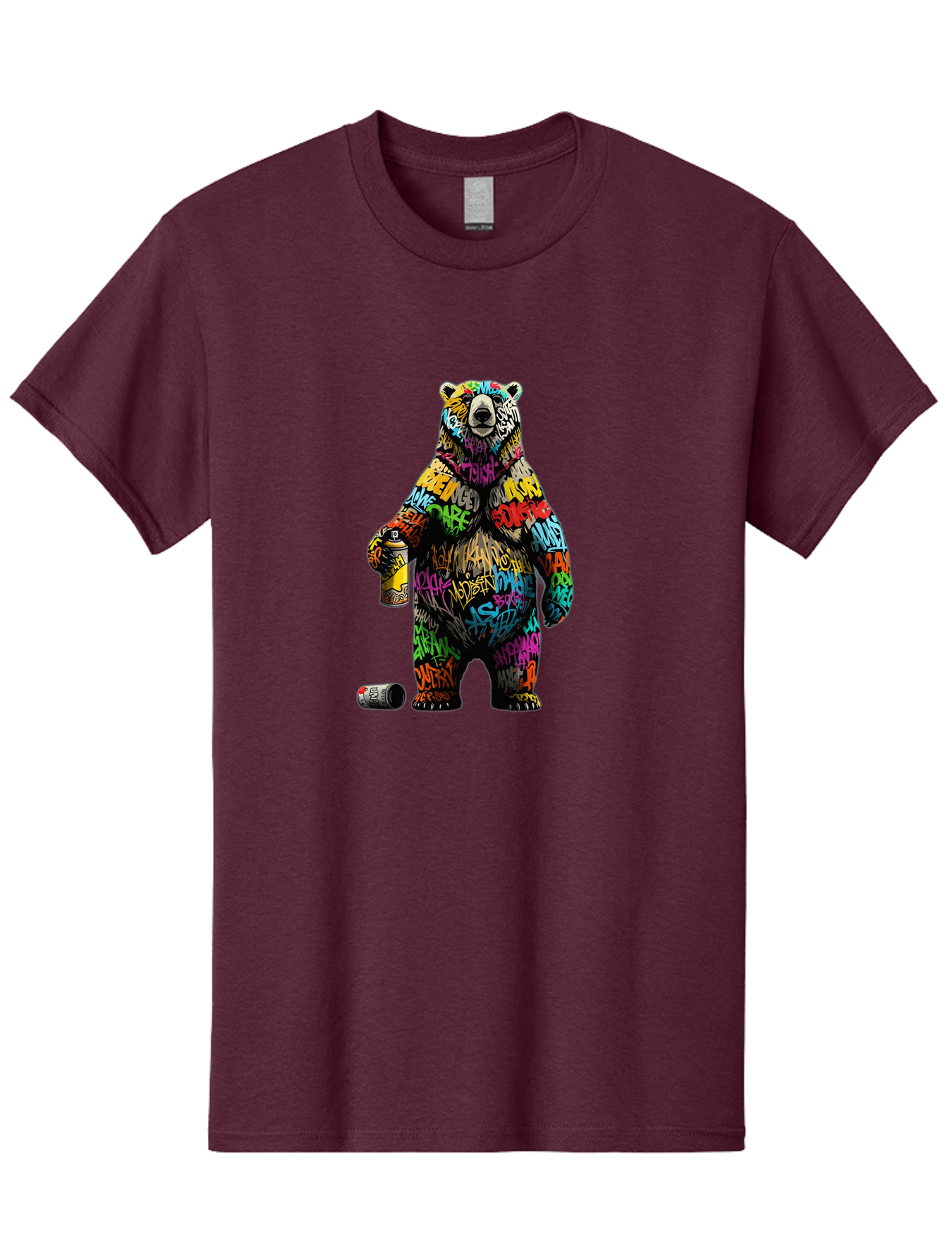 Graffiti-Bear Men'S Graphic Tee, 100% Cotton, Comfortable Casual Summer Wear, Machine Washable, Vintage Camera, Old Camera, Antique Camera, Black Camera, Classic Photography, Photography Equipment, Nostalgic Device, Film Camera, Camera Art Baf135