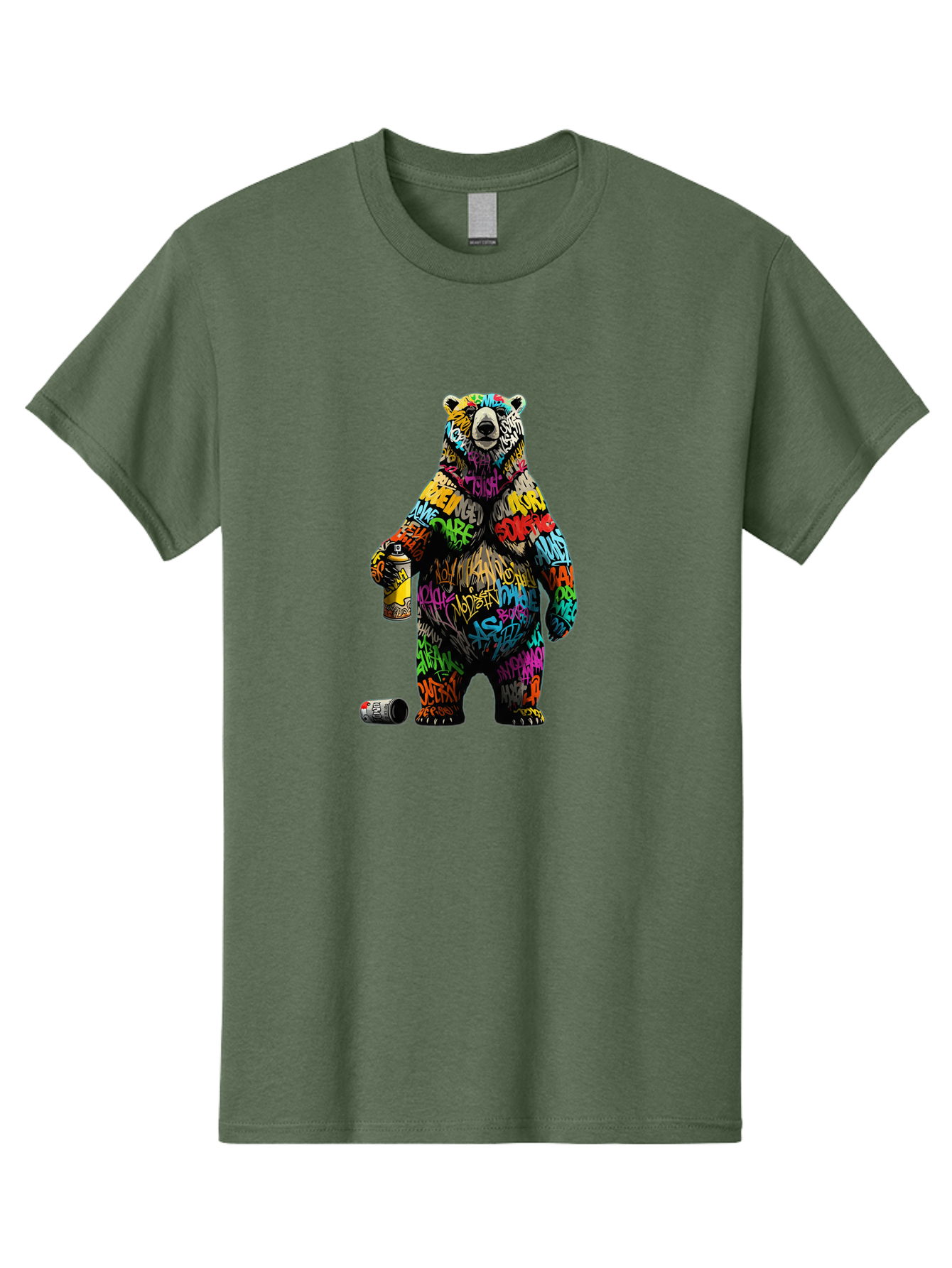 Graffiti-Bear Men'S Graphic Tee, 100% Cotton, Comfortable Casual Summer Wear, Machine Washable, Vintage Camera, Old Camera, Antique Camera, Black Camera, Classic Photography, Photography Equipment, Nostalgic Device, Film Camera, Camera Art Baf135