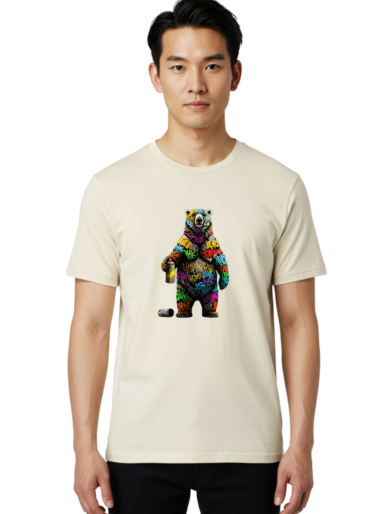 Graffiti-Bear Men'S Graphic Tee, 100% Cotton, Comfortable Casual Summer Wear, Machine Washable, Vintage Camera, Old Camera, Antique Camera, Black Camera, Classic Photography, Photography Equipment, Nostalgic Device, Film Camera, Camera Art Baf135