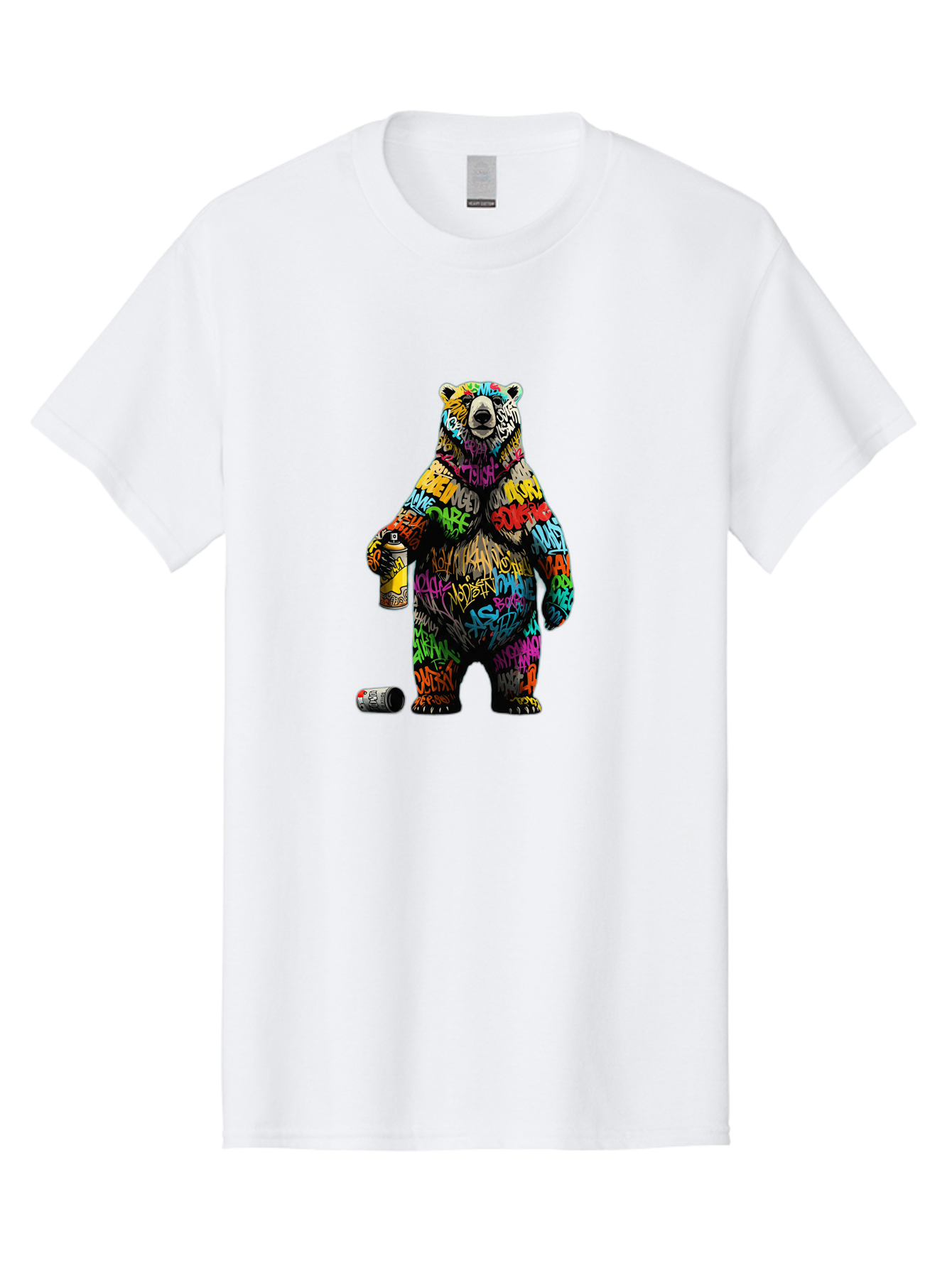 Graffiti-Bear Men'S Graphic Tee, 100% Cotton, Comfortable Casual Summer Wear, Machine Washable, Vintage Camera, Old Camera, Antique Camera, Black Camera, Classic Photography, Photography Equipment, Nostalgic Device, Film Camera, Camera Art Baf135