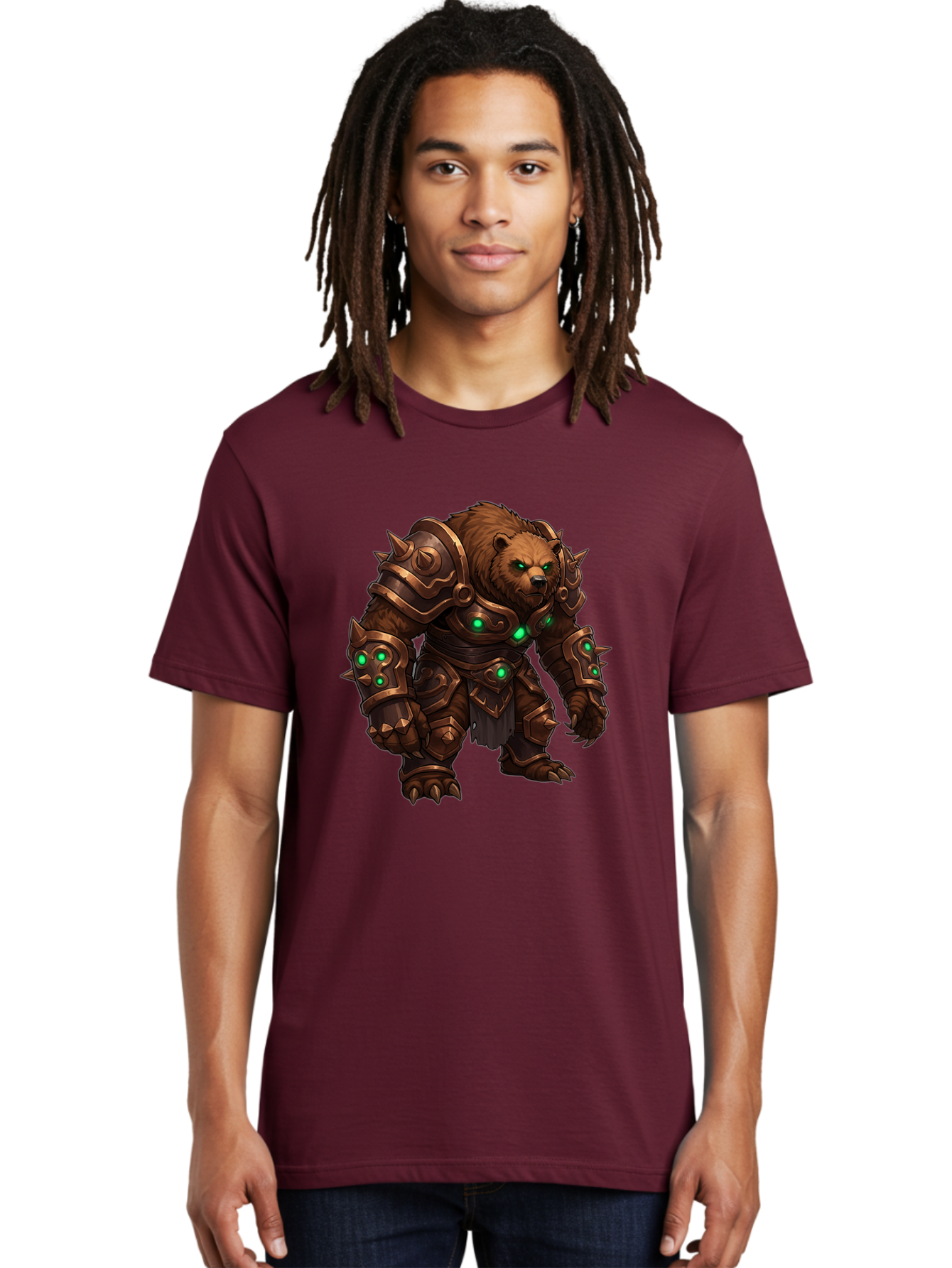 Guardian-Bear-1 Men'S Graphic Tee, 100% Cotton, Comfortable Casual Summer Wear, Machine Washable, Vintage Camera, Old Camera, Antique Camera, Black Camera, Classic Photography, Photography Equipment, Nostalgic Device, Film Camera, Camera Art Baf140