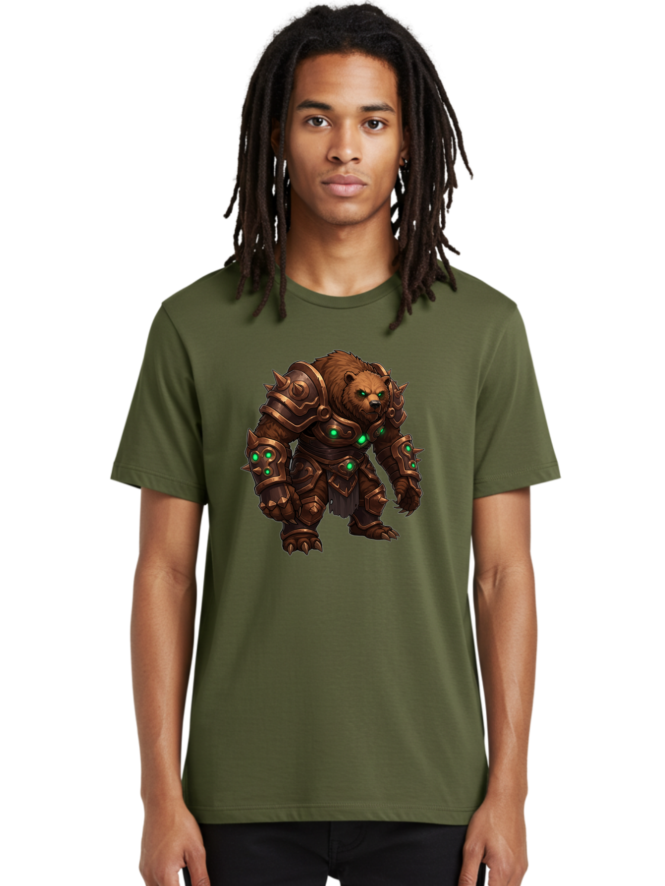 Guardian-Bear-1 Men'S Graphic Tee, 100% Cotton, Comfortable Casual Summer Wear, Machine Washable, Vintage Camera, Old Camera, Antique Camera, Black Camera, Classic Photography, Photography Equipment, Nostalgic Device, Film Camera, Camera Art Baf140