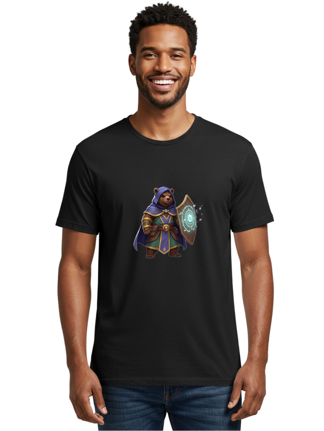 Guardian-Bear Men'S Graphic Tee, 100% Cotton, Comfortable Casual Summer Wear, Machine Washable, Vintage Camera, Old Camera, Antique Camera, Black Camera, Classic Photography, Photography Equipment, Nostalgic Device, Film Camera, Camera Art Baf141