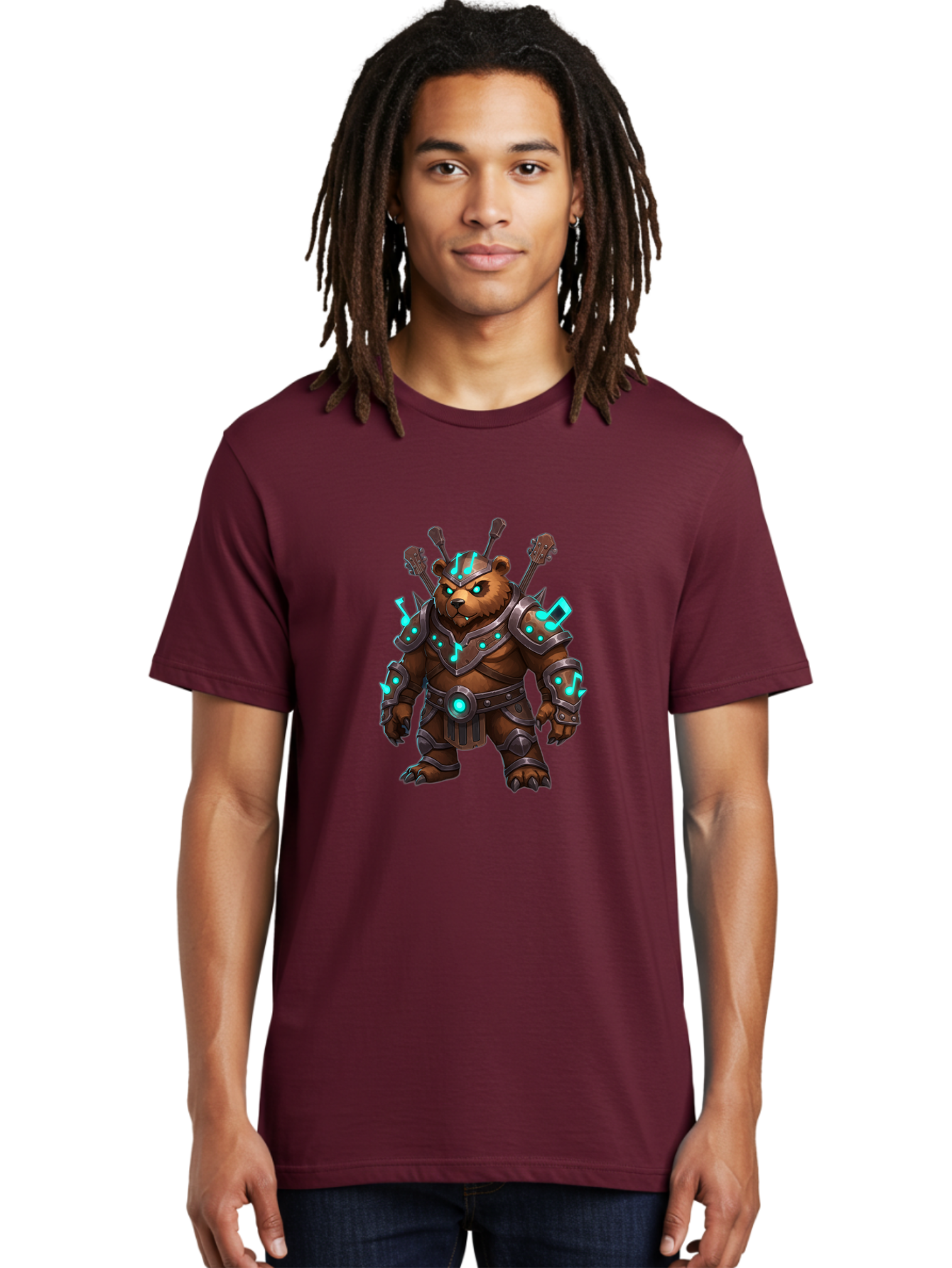 Guitar-Bear-Knight Men'S Graphic Tee, 100% Cotton, Comfortable Casual Summer Wear, Machine Washable, Vintage Camera, Old Camera, Antique Camera, Black Camera, Classic Photography, Photography Equipment, Nostalgic Device, Film Camera, Baf142